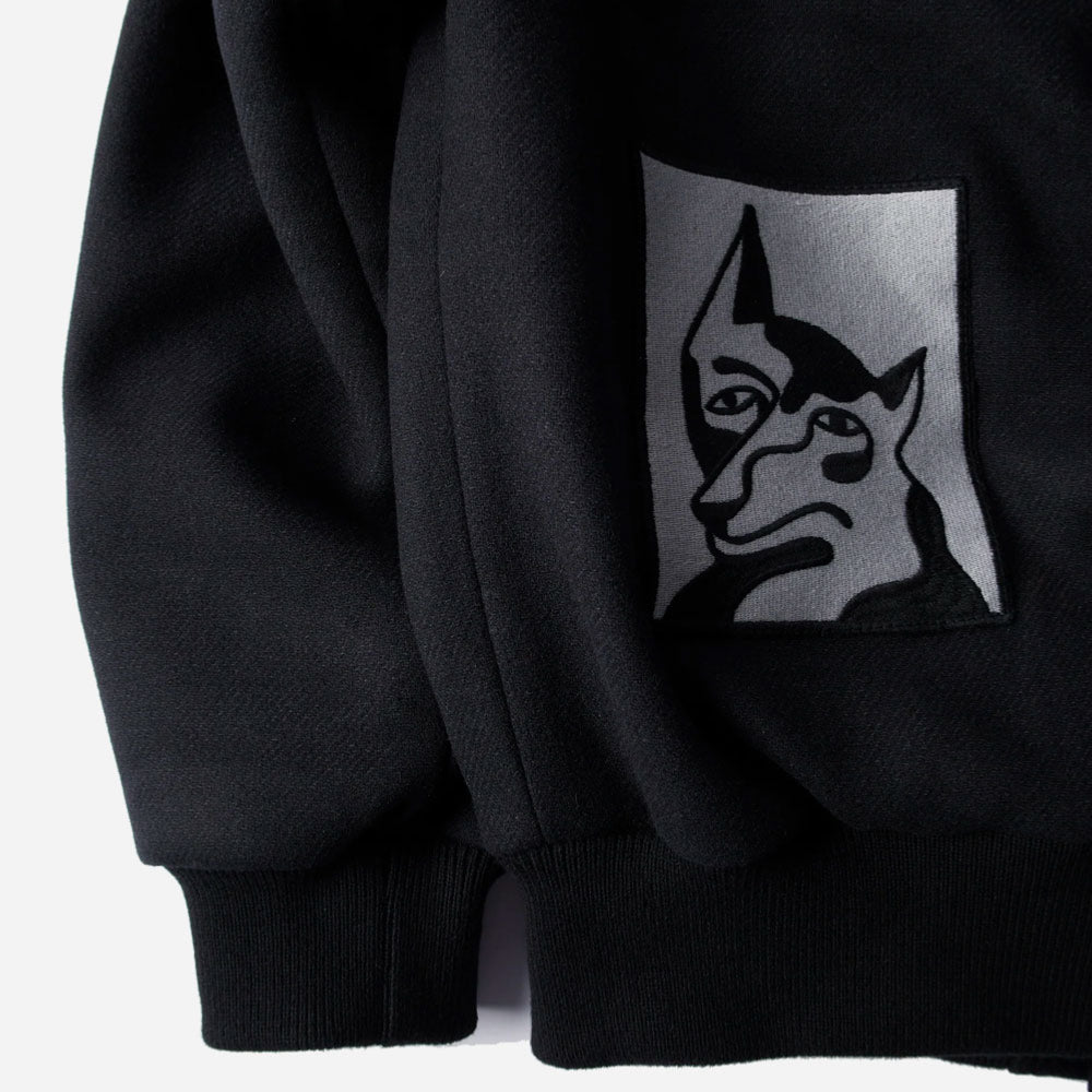 Parra - Dog Faced Varsity Jacket -Black