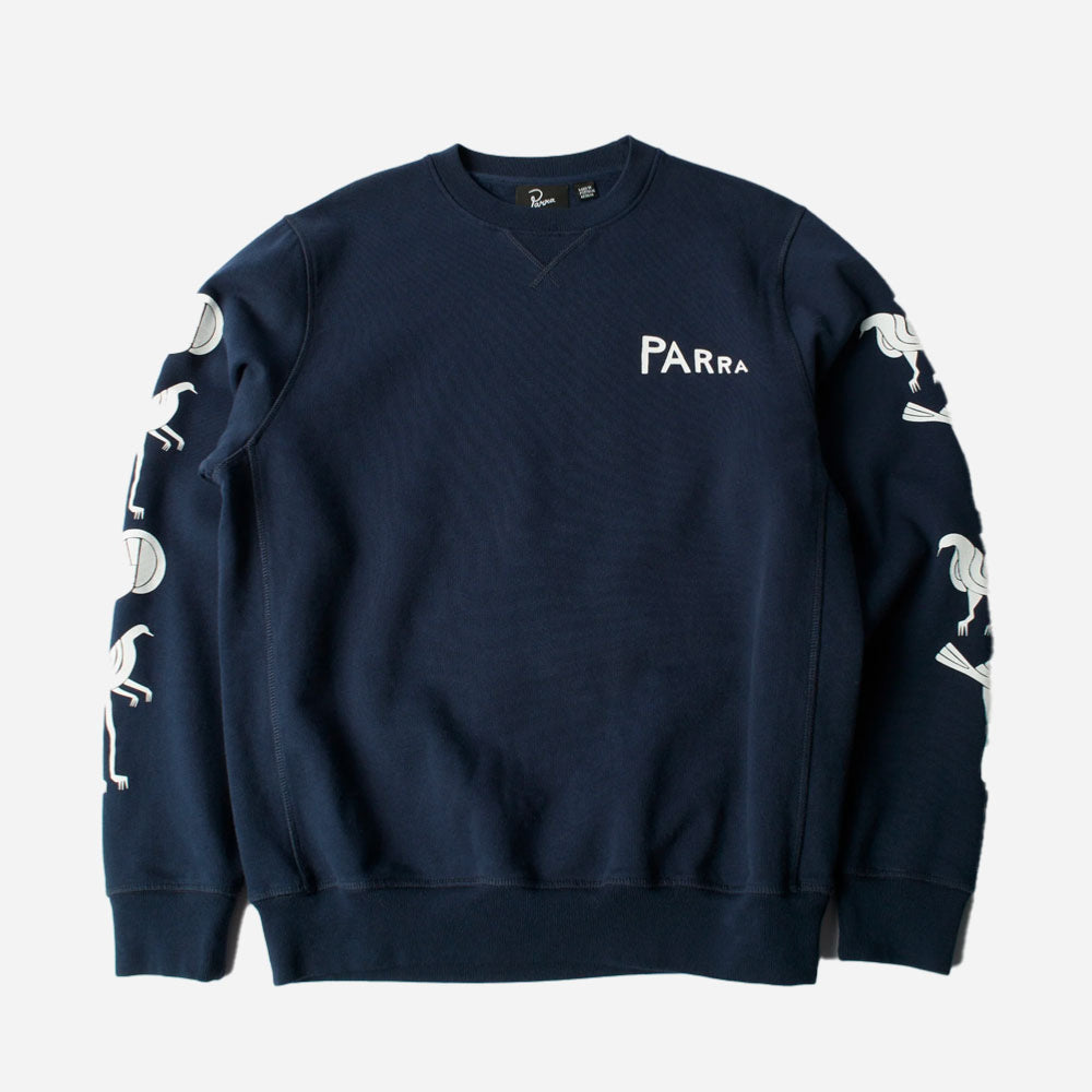 PARRA - FANCY PIGEON CREW NECK SWEATSHIRT - Midnight Blue