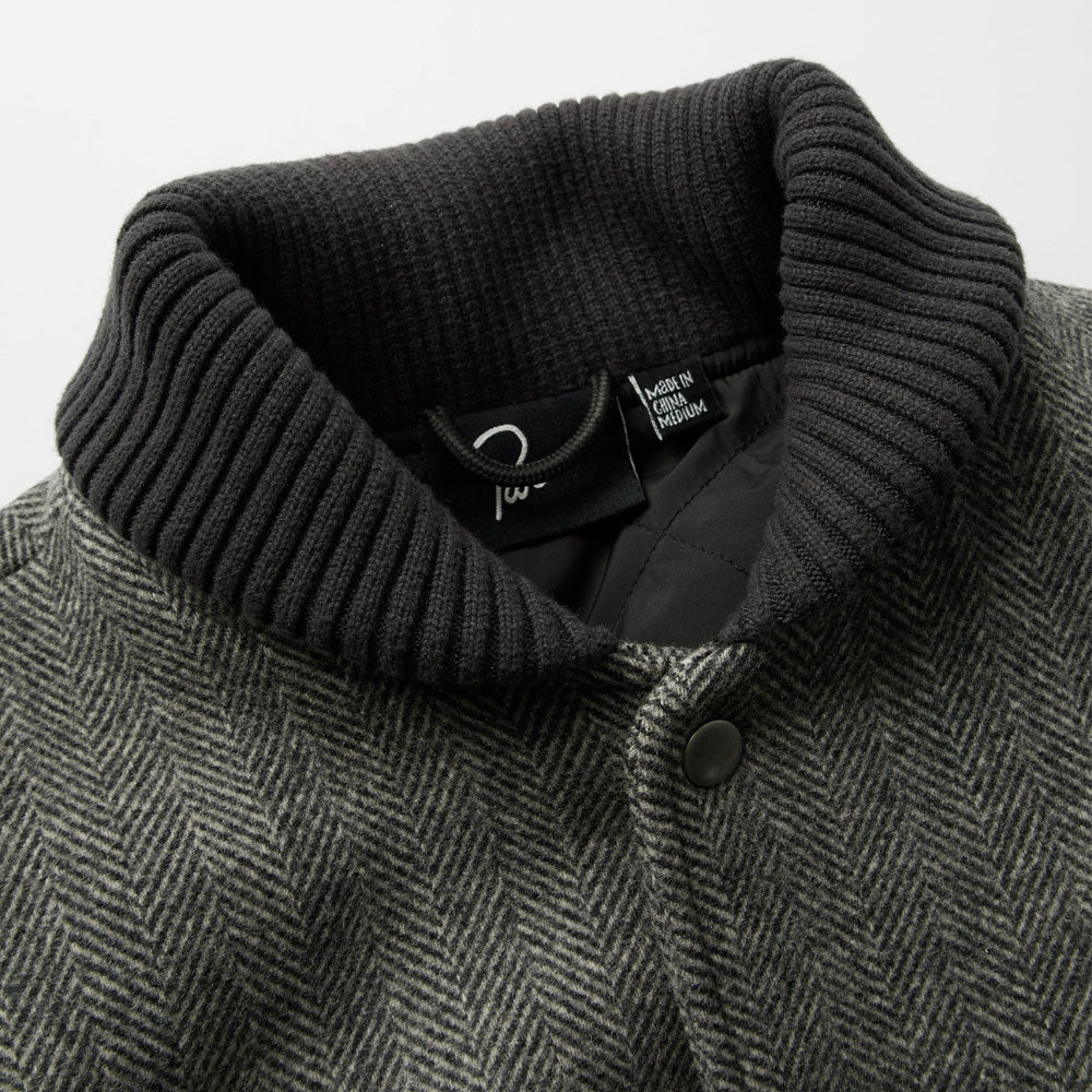 PARRA - ROUNDED PAR VARSITY JACKET - Dark Grey