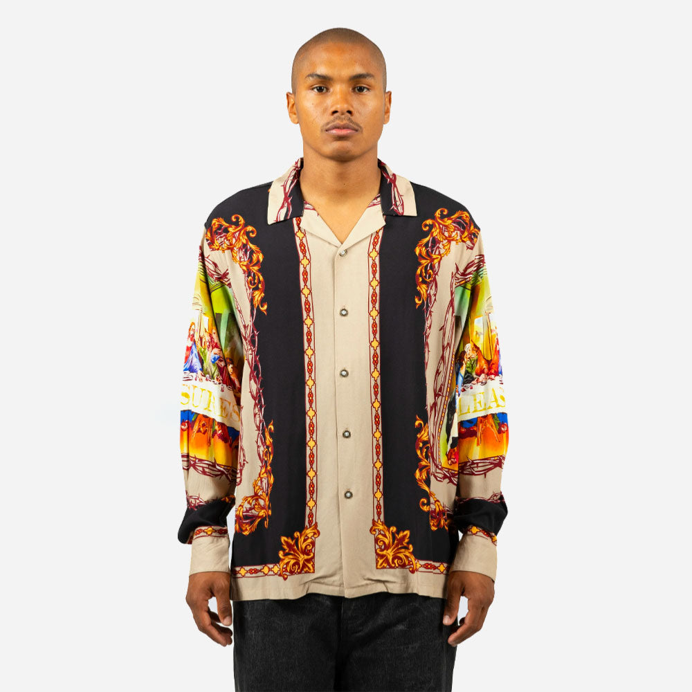 PLEASURES - SUPER BUTTON DOWN - Black