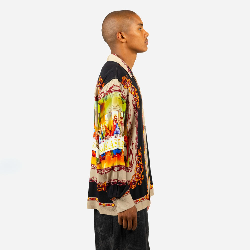 PLEASURES - SUPER BUTTON DOWN - Black