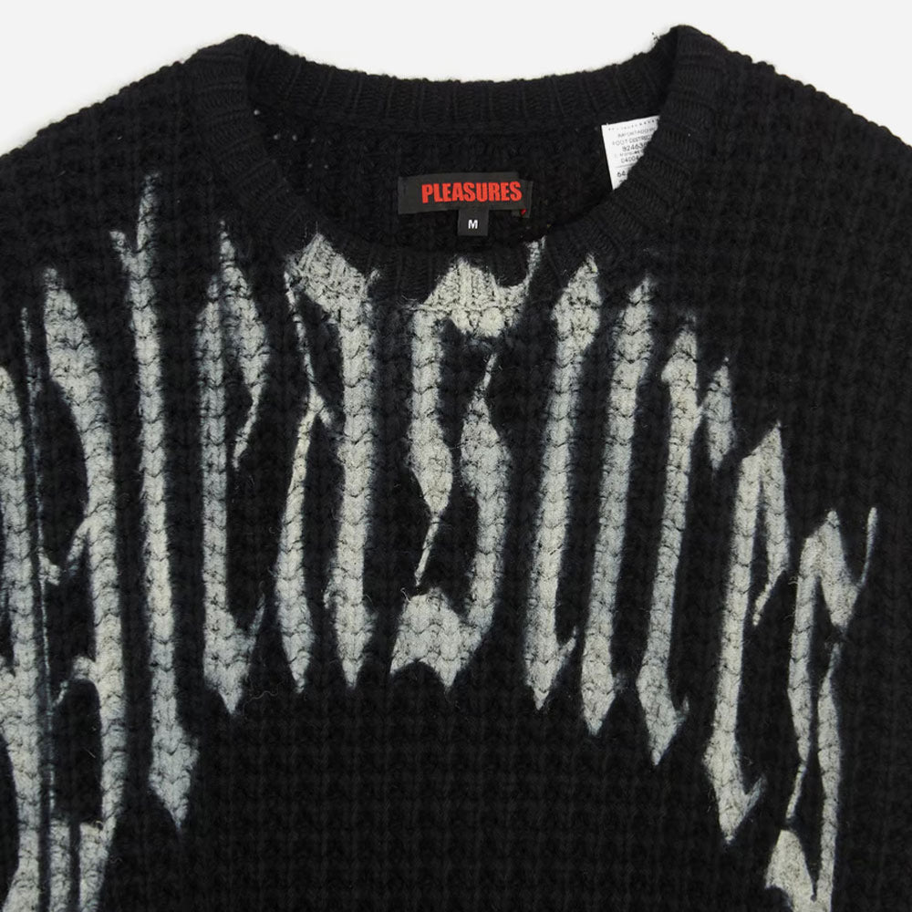 PLEASURES - TWITCH CHUNKY KNIT SWEATER - Black