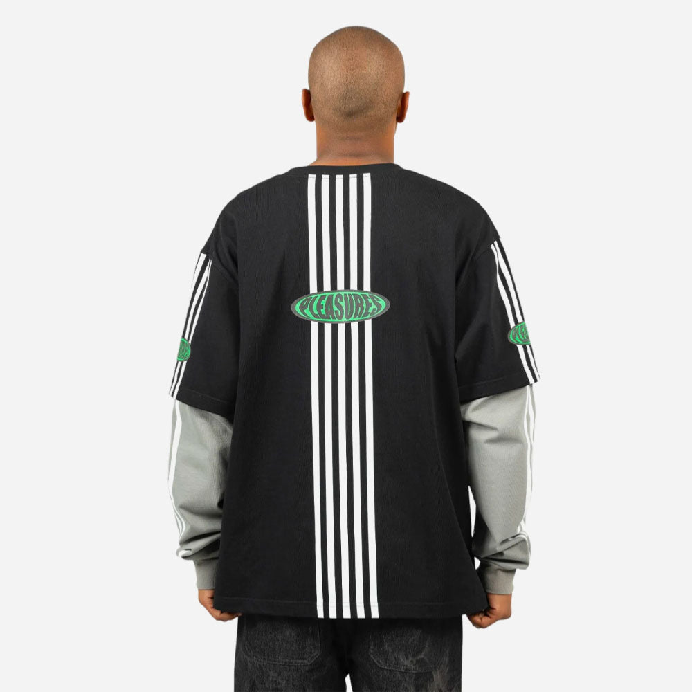 PLEASURES - FAUX LAYERED LONG SLEEVE - Black