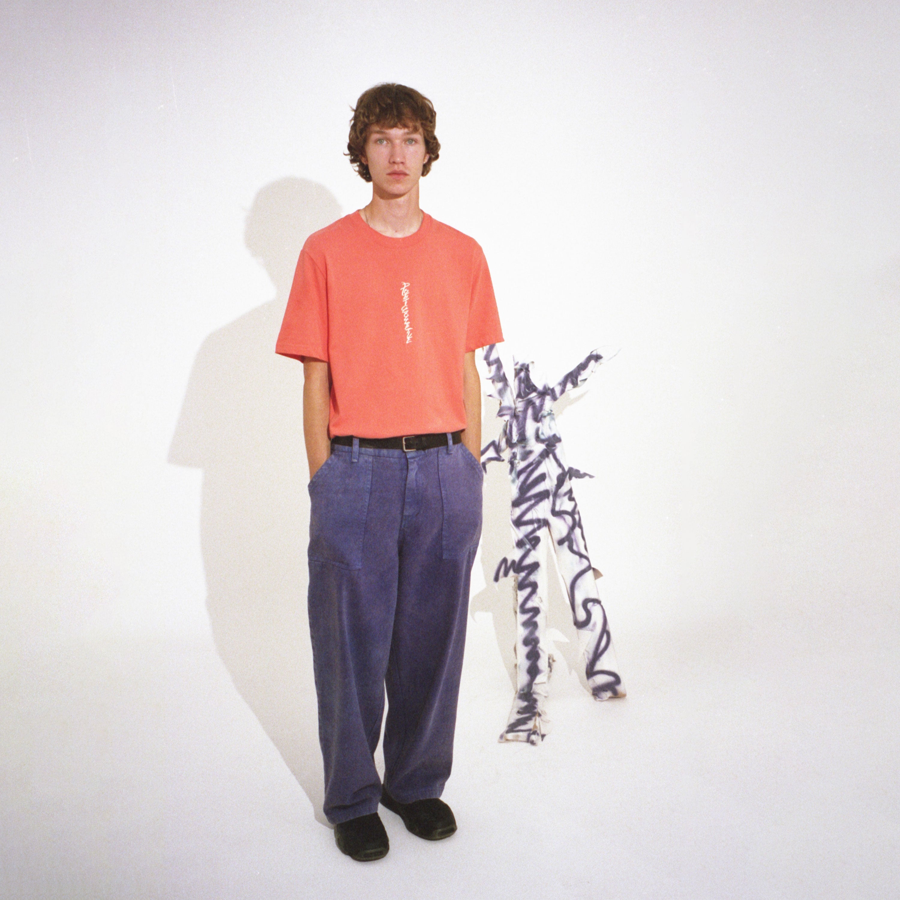Poetic Collective - Painter Pants - Purple Acid Wash Denim