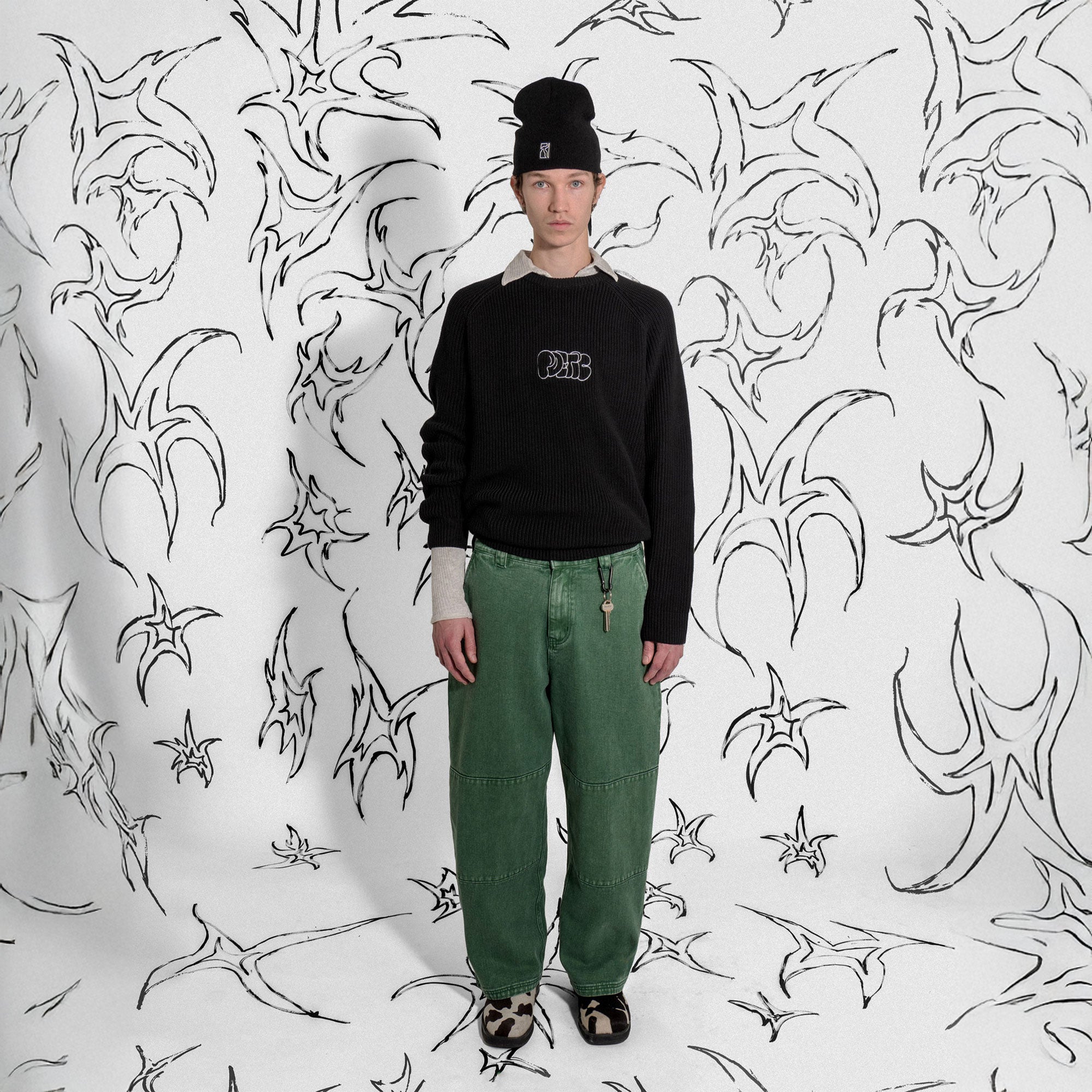Poetic Collective - Sculptor Pant - Green Acid Denim Wash