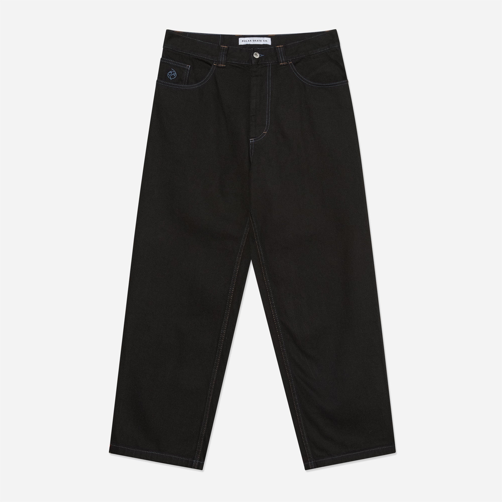 Polar - Big Boy Denim Pants - Black / Blue Stitching