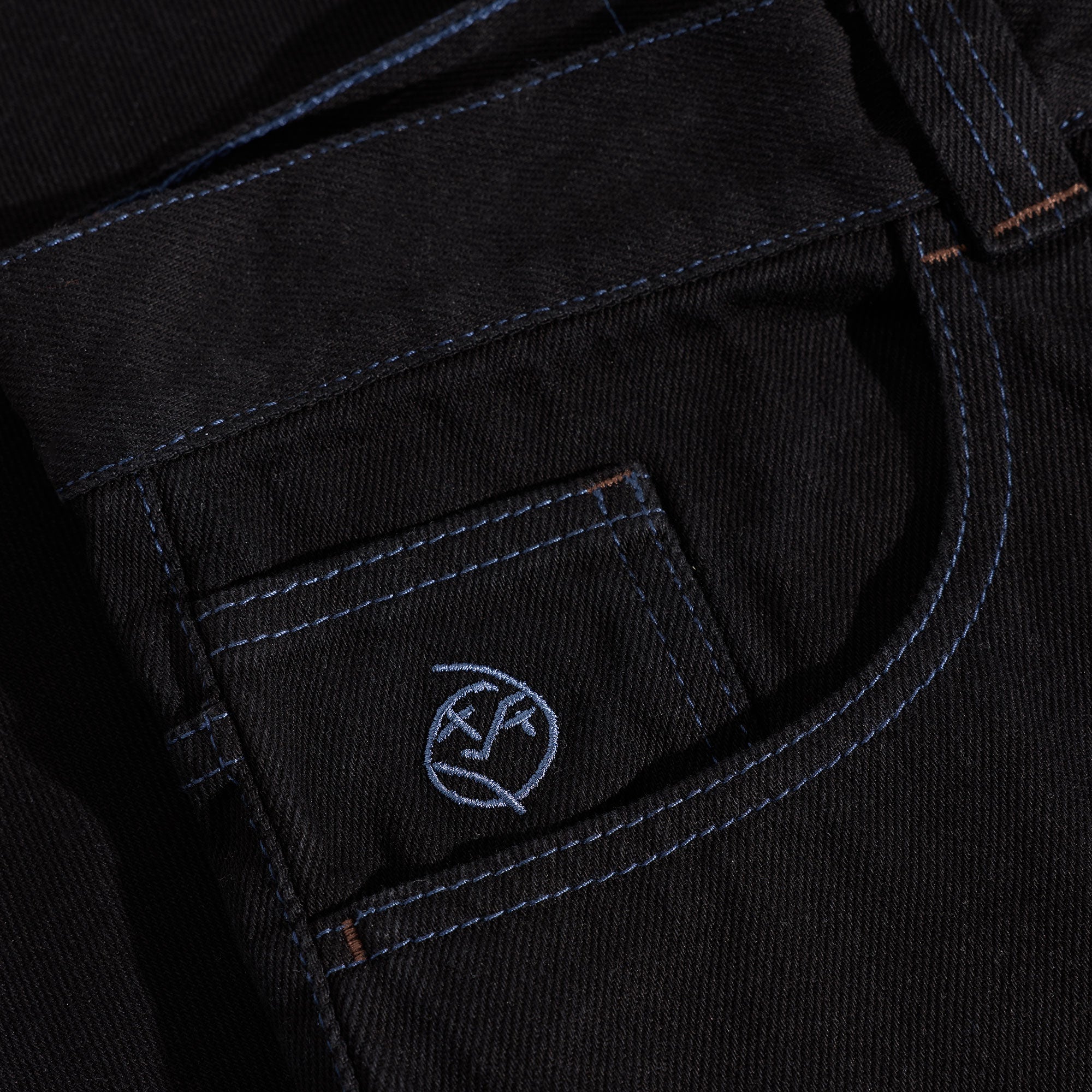 Polar - Big Boy Denim Pants - Black / Blue Stitching