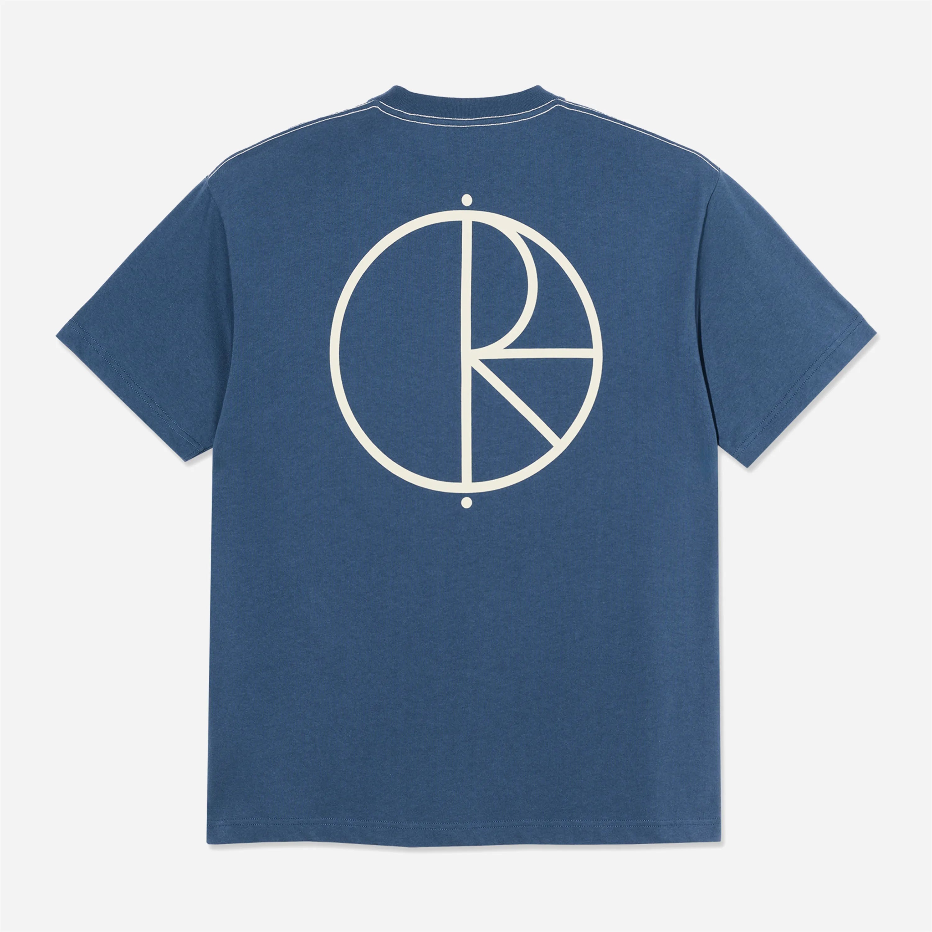 Polar Skate Co. - Contrast Tee Stroke Logo Grey Blue