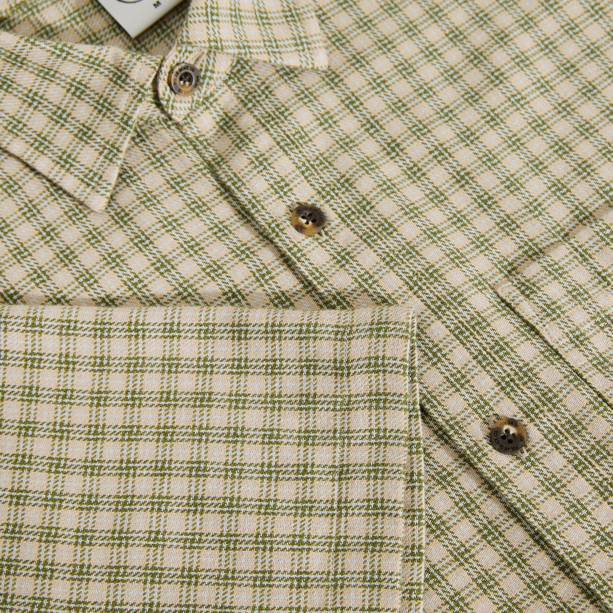 Chemise Polar Skate Co. - Mitchell Shirt Beige / Green