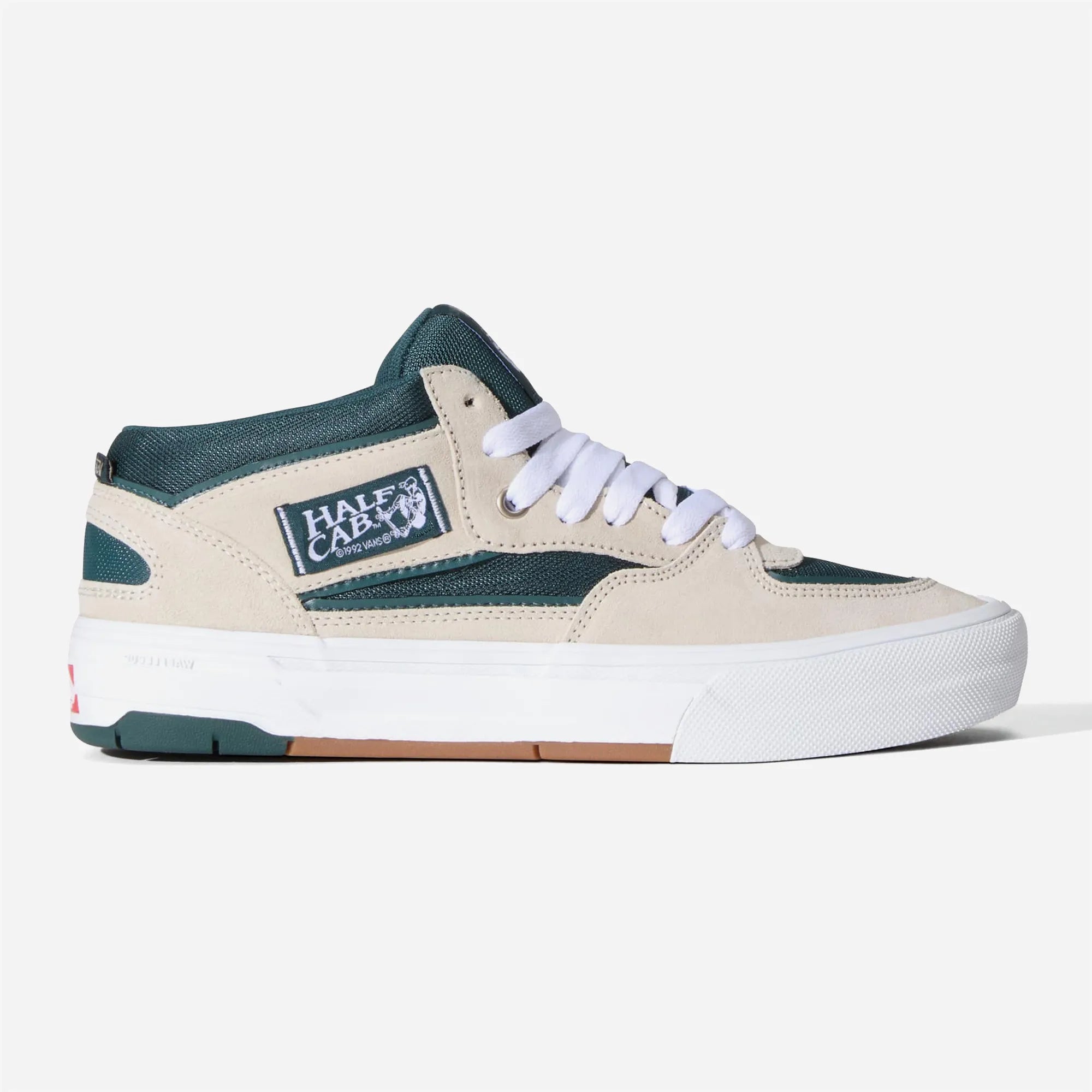 Side profile of the Vans Half Cab Wafflecup showing the lateral reinforcement and classic logo.