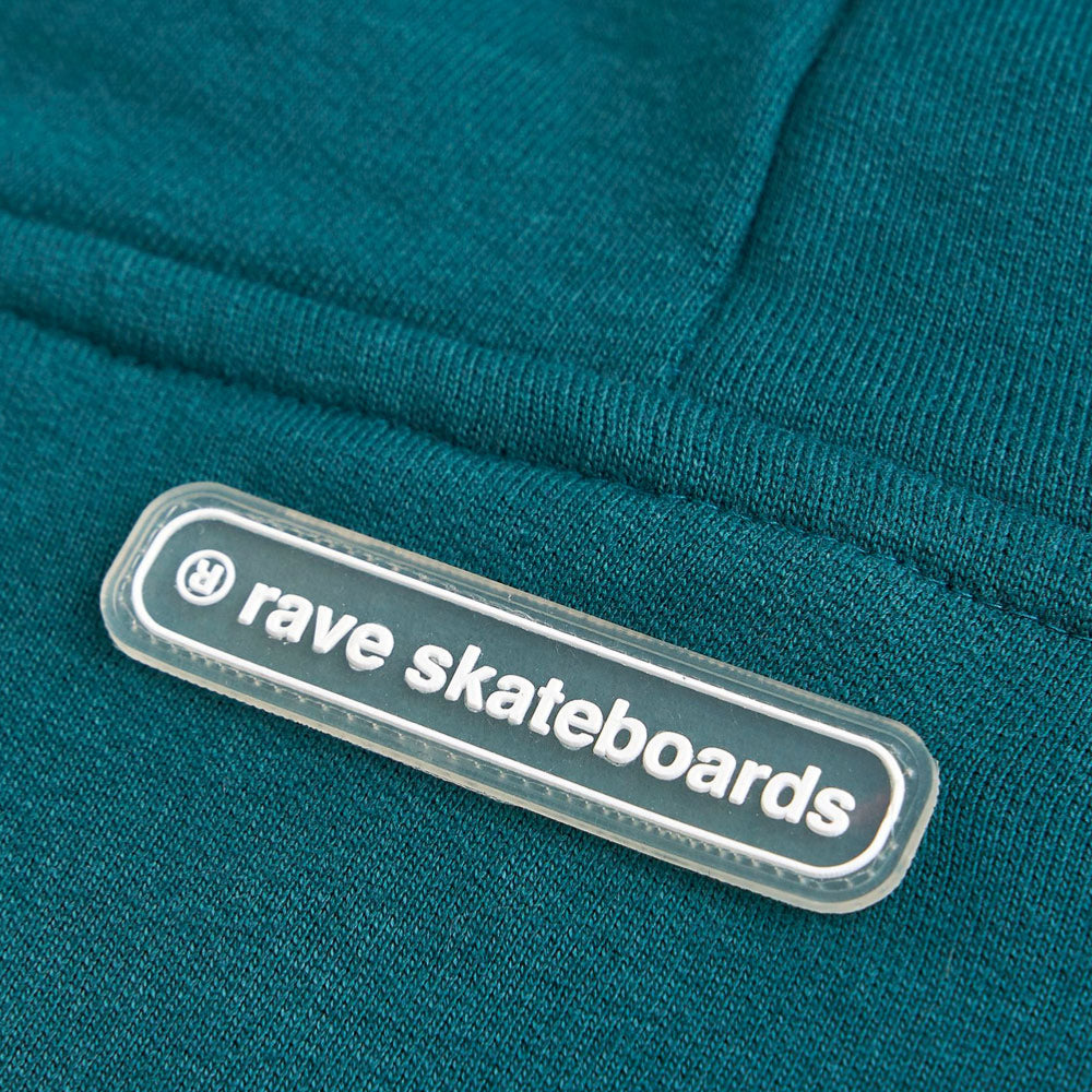 RAVE SKATEBOARDS - CORE LOGO HOODIE - Teal