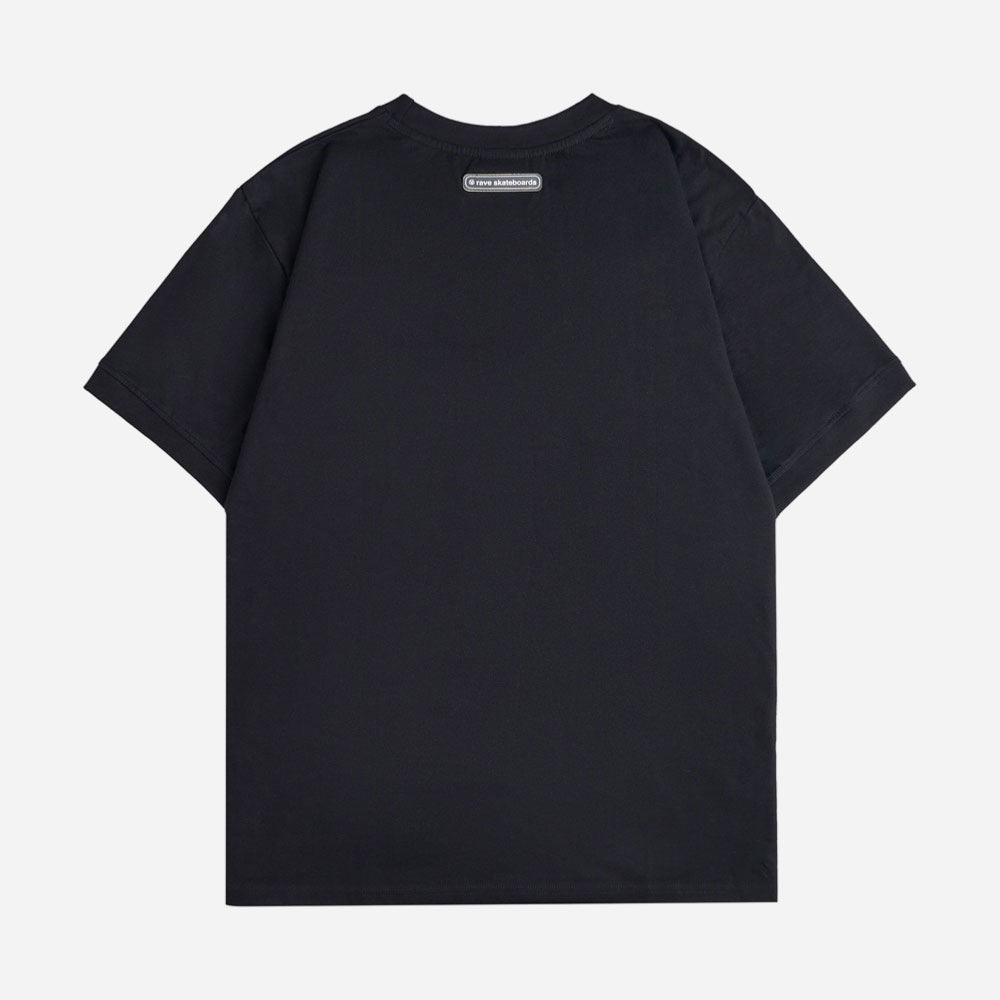 RAVE SKATEBOARDS - CORE LOGO TEE - Black