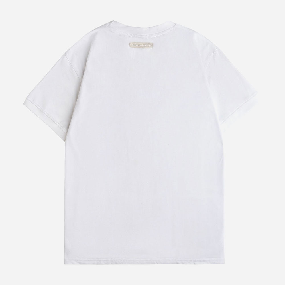 RAVE SKATEBOARDS - CORE LOGO TEE - White