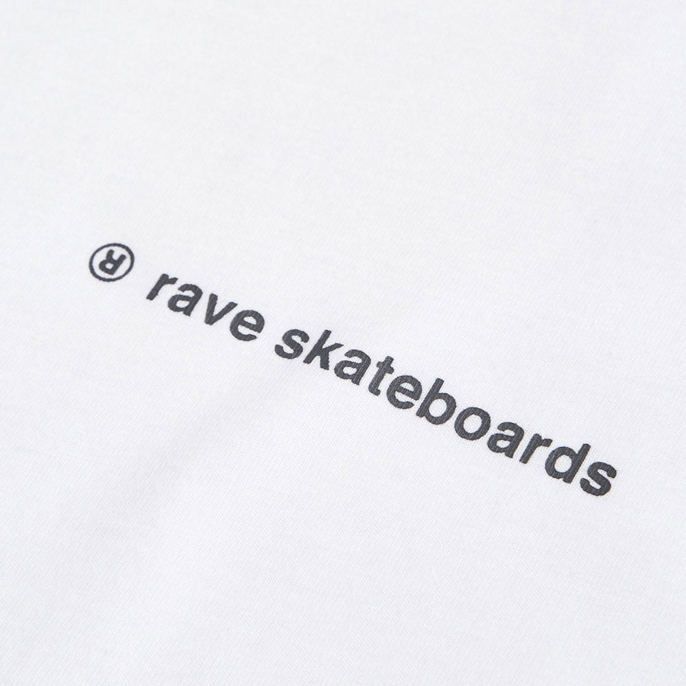 RAVE SKATEBOARDS - CORE LOGO TEE - White