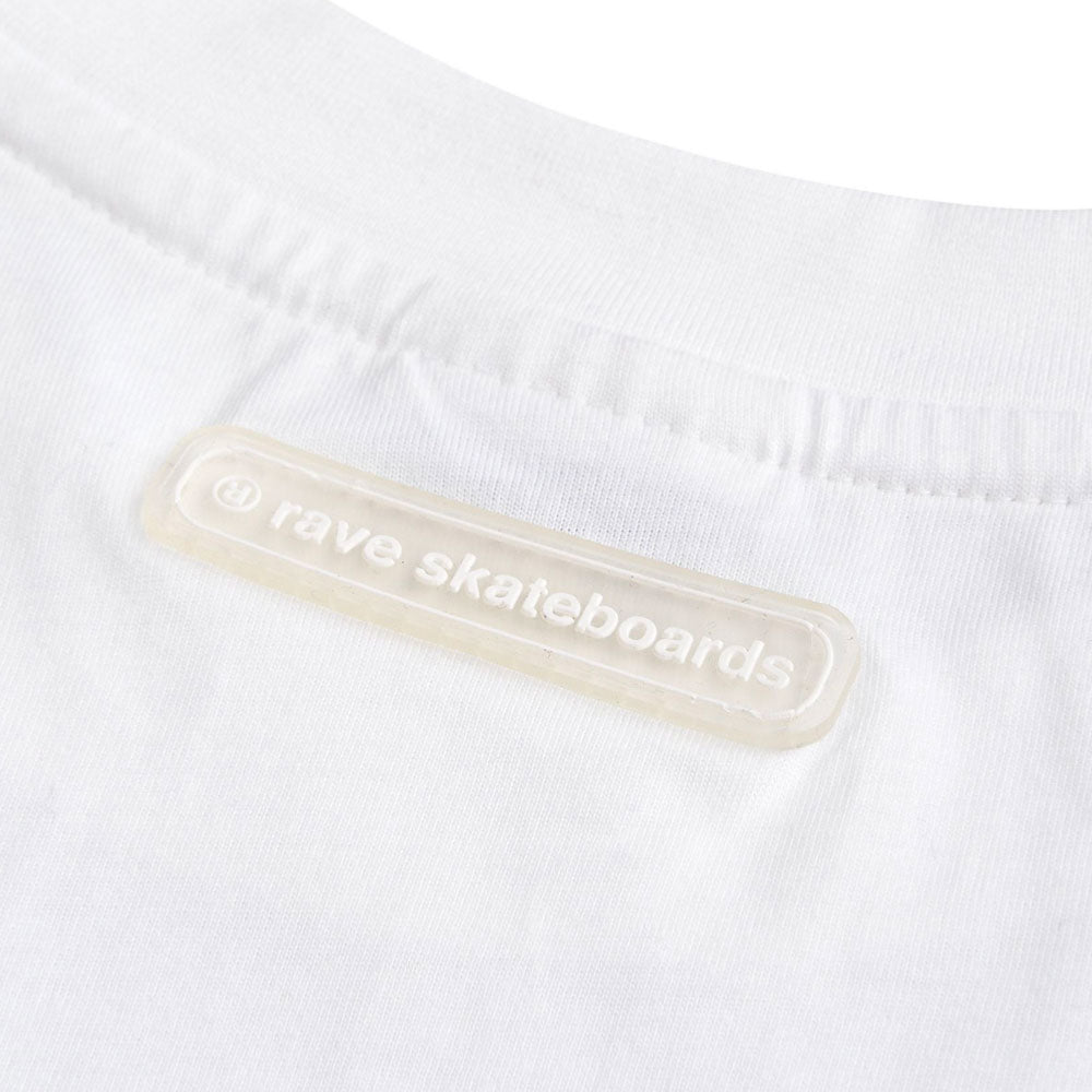 RAVE SKATEBOARDS - CORE LOGO TEE - White