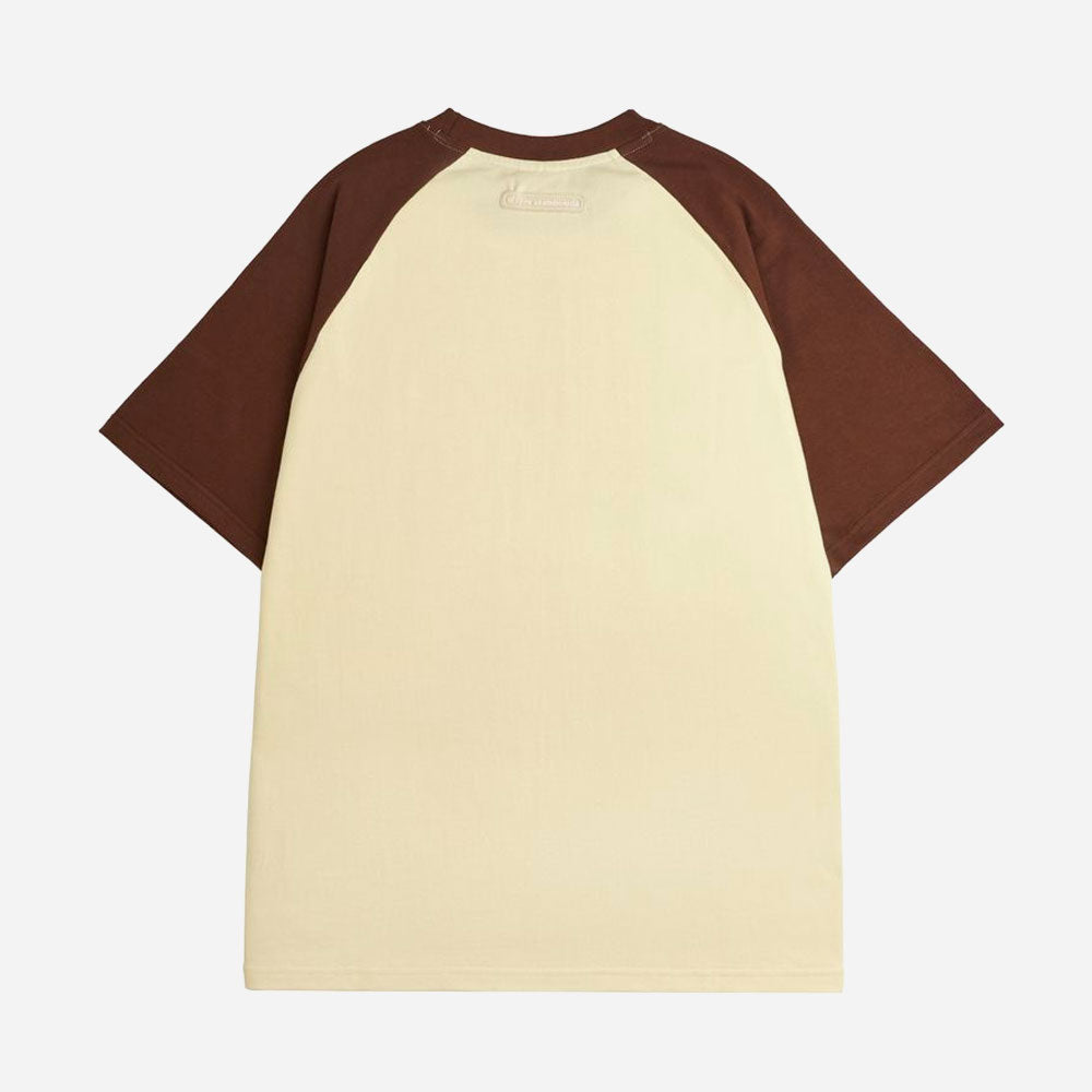 RAVE SKATEBOARDS - FRIDAY RAGLAN TEE - Brown Vanilla