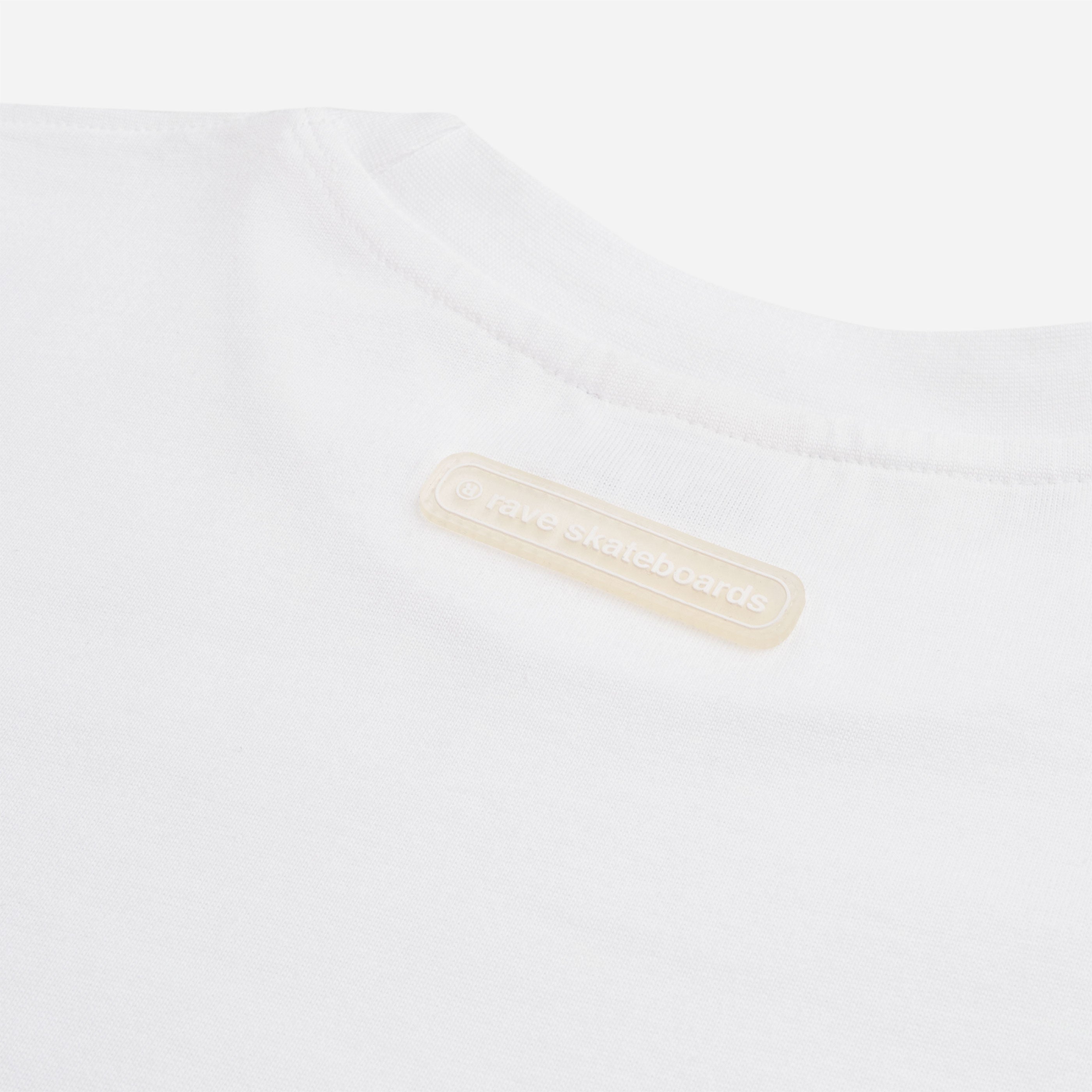 RAVE SKATEBOARDS - GMT TEE - White