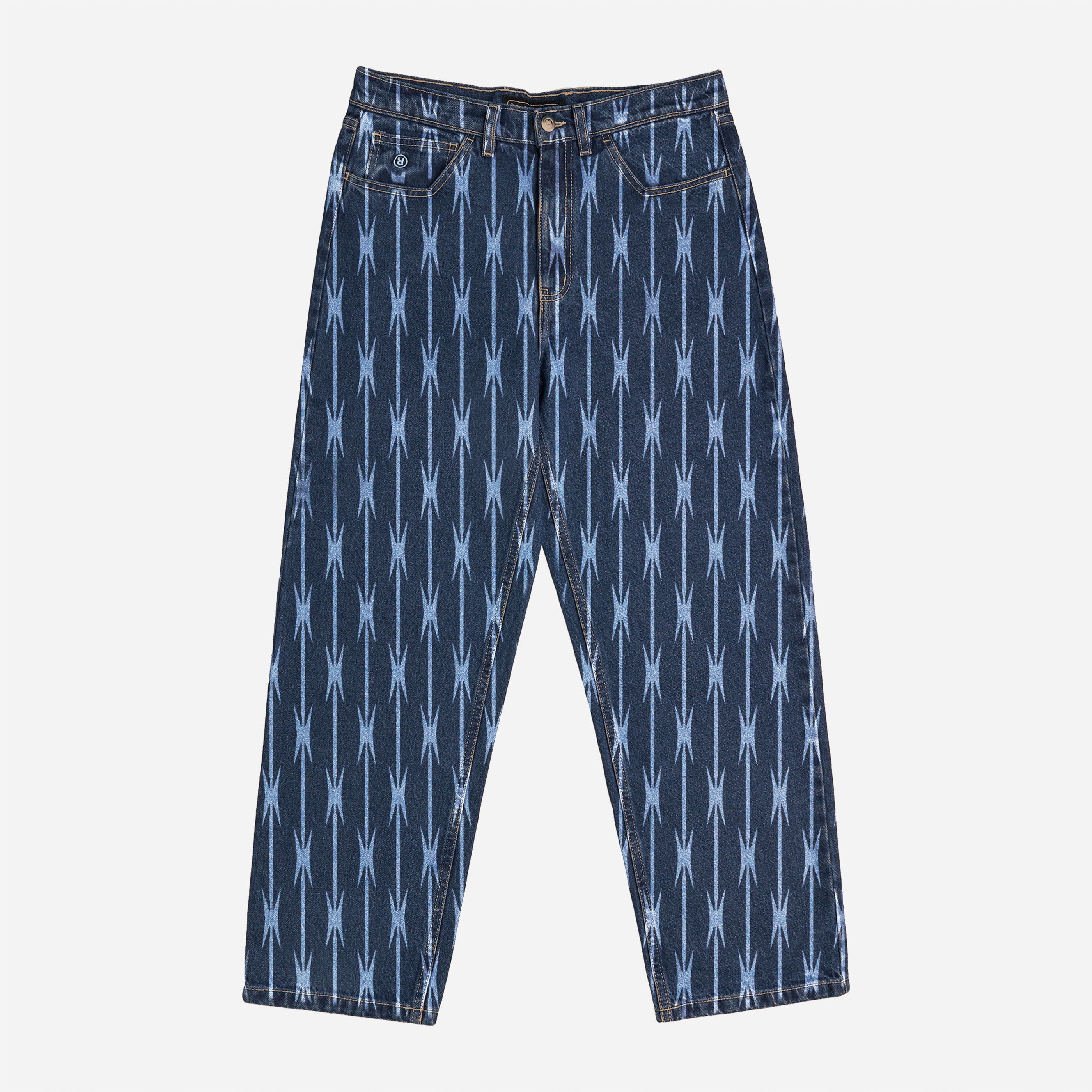 RAVE SKATEBOARDS - GROS DENIM PANT- Blue Raw / Laser