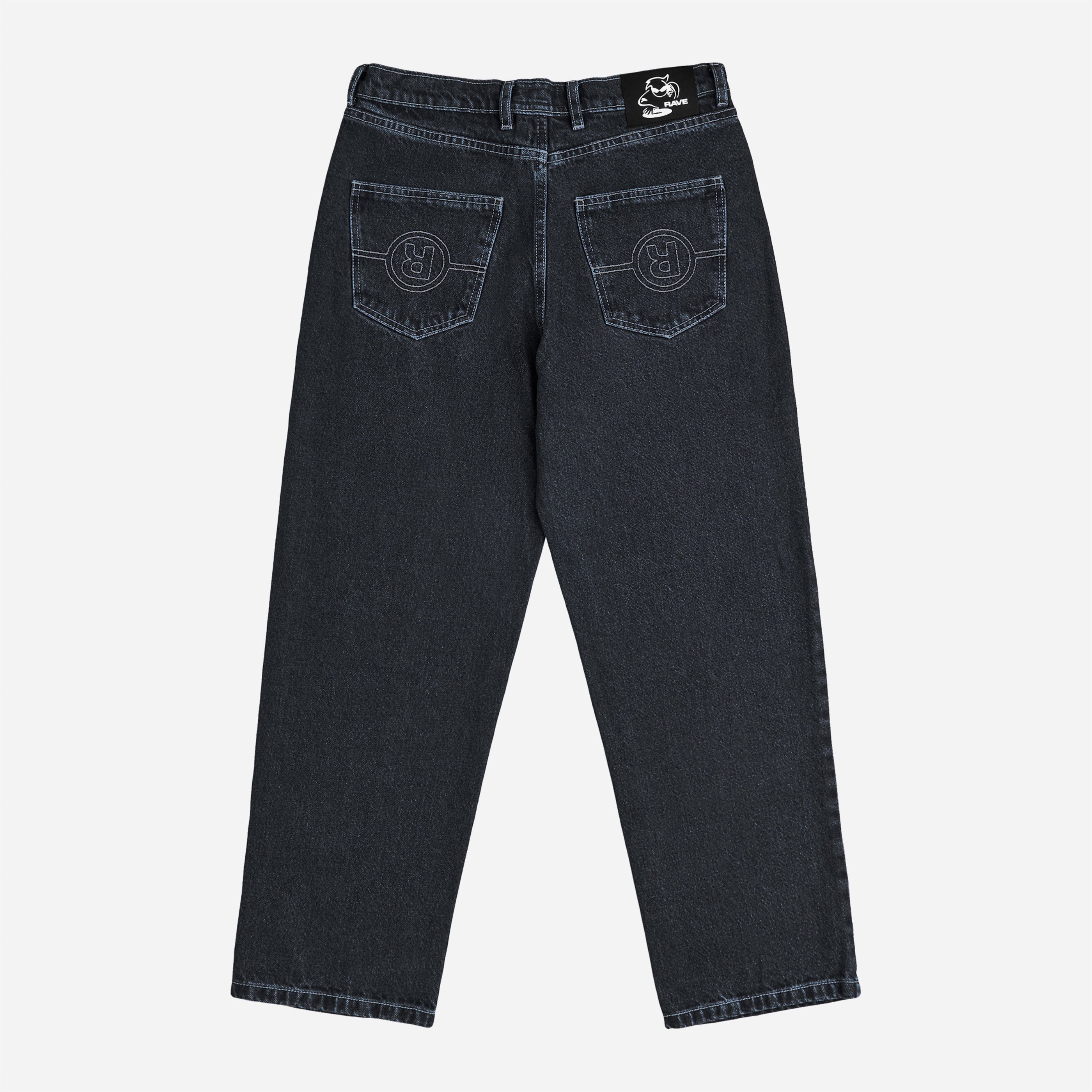 RAVE SKATEBOARDS - GROS DENIM PANT- Black Raw