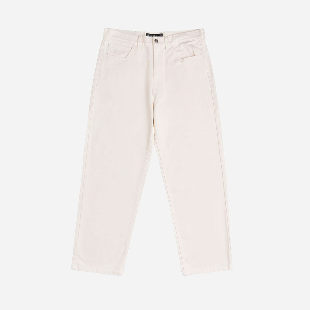 Rave skateboards - big denim pant- white