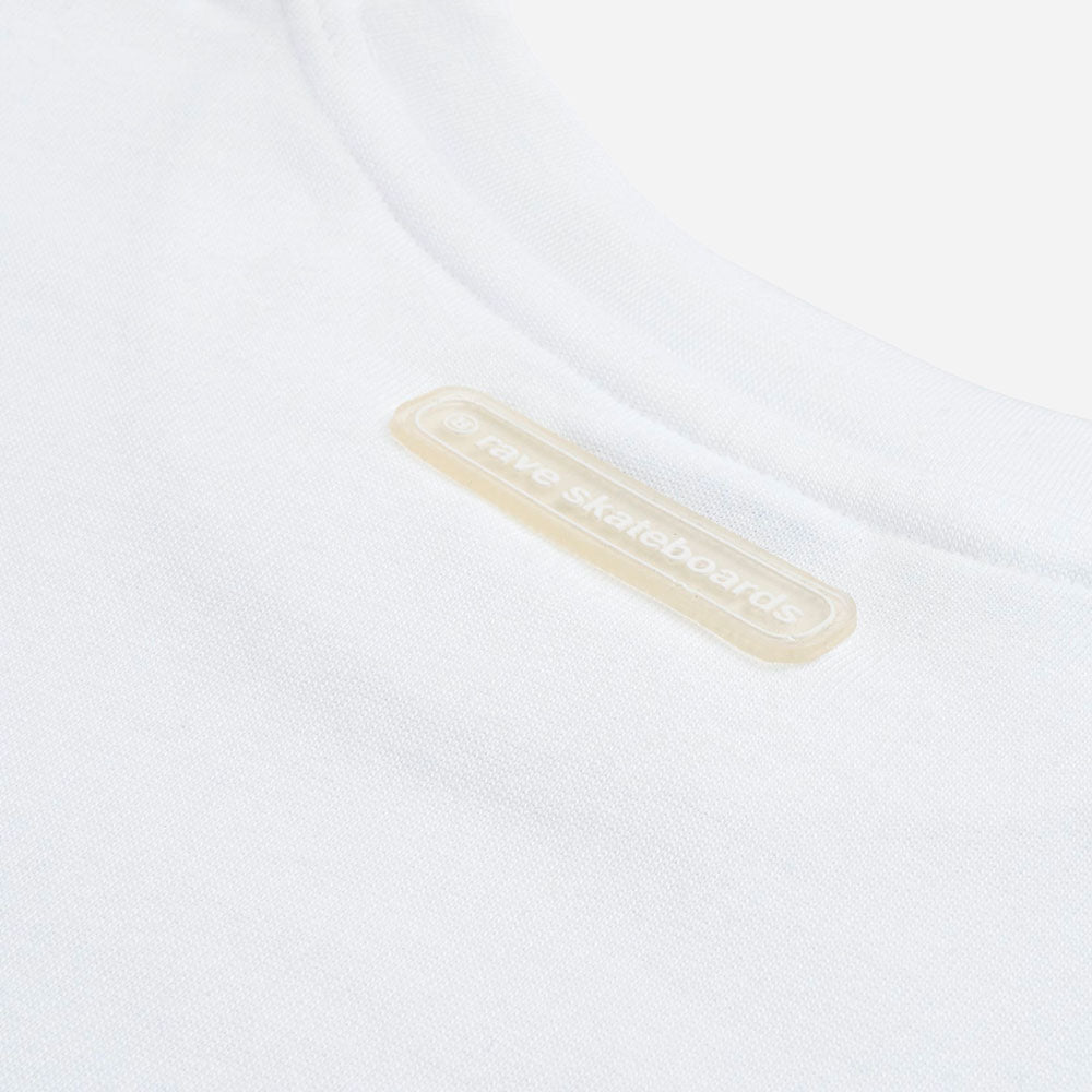 RAVE SKATEBOARDS - NEEDY TEE - White