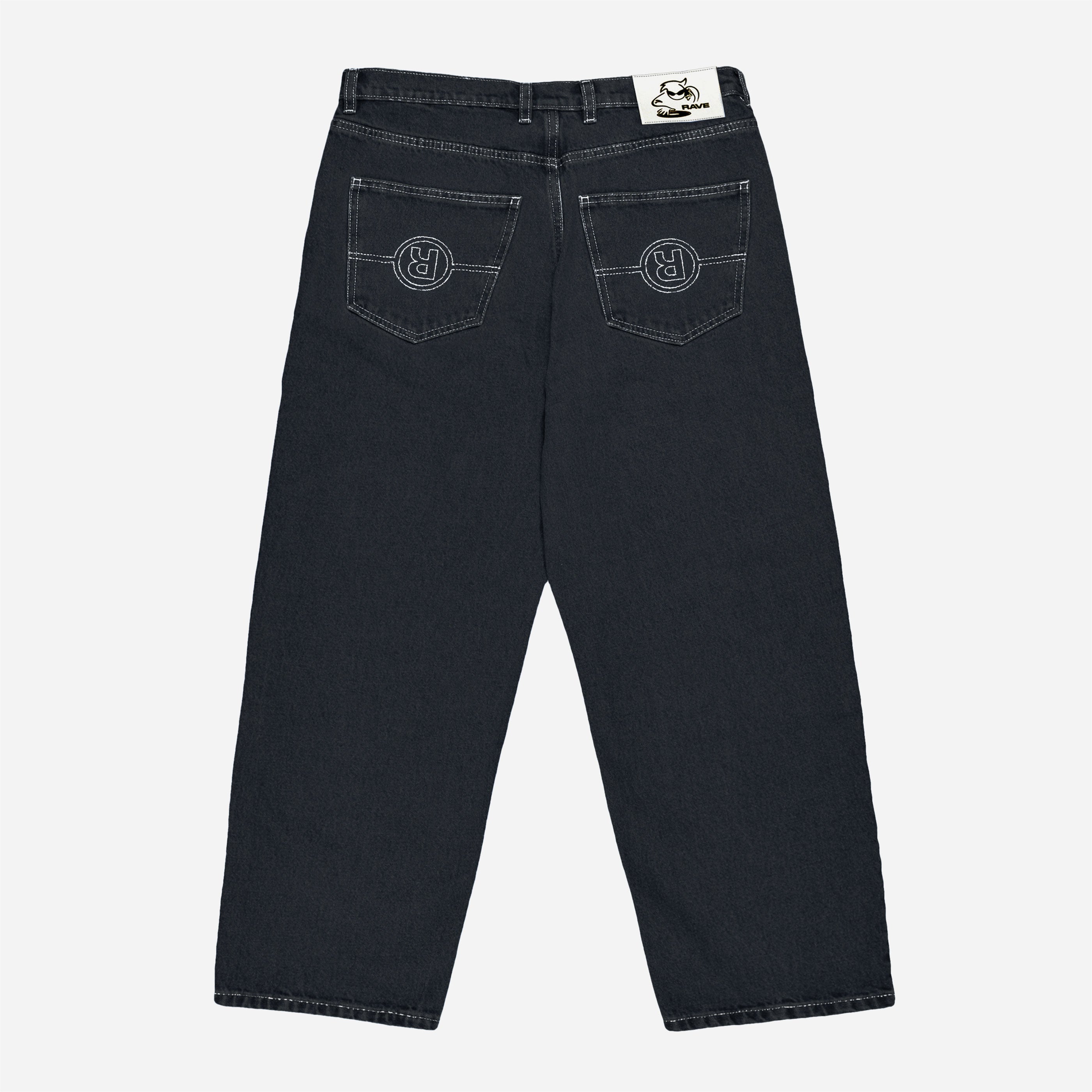 RAVE SKATEBOARDS - TRES GROS DENIM PANT- Black Raw