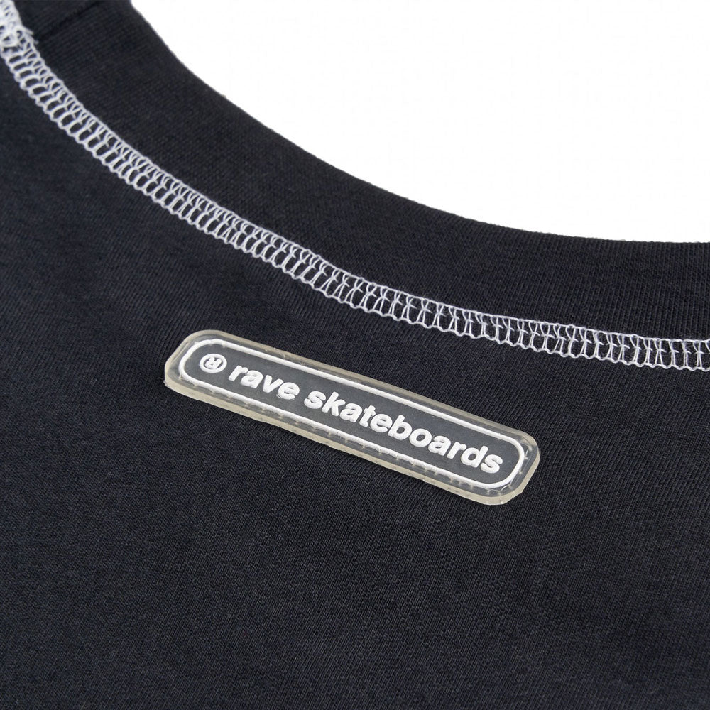 RAVE SKATEBOARDS - ZOCKON TEE - Black