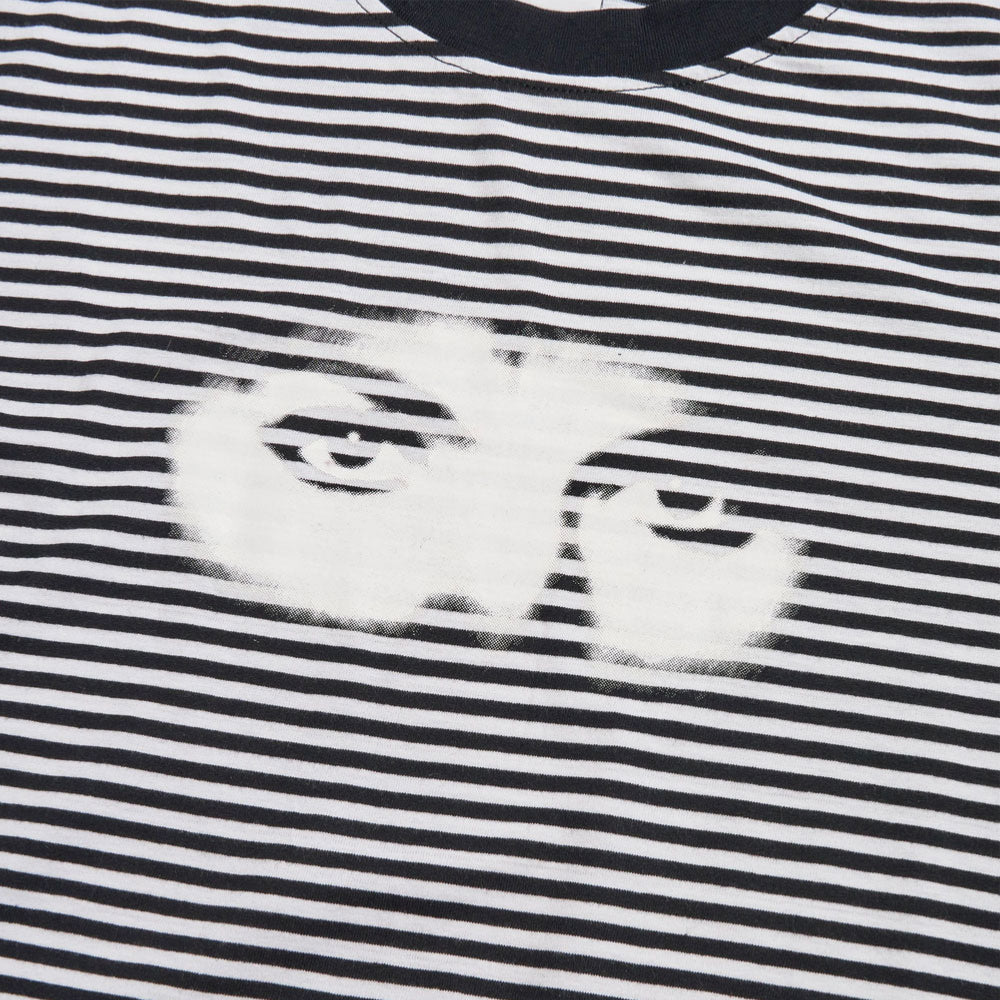 RAVE SKATEBOARDS - EYEZ LS T-SHIRT - Black White Striped