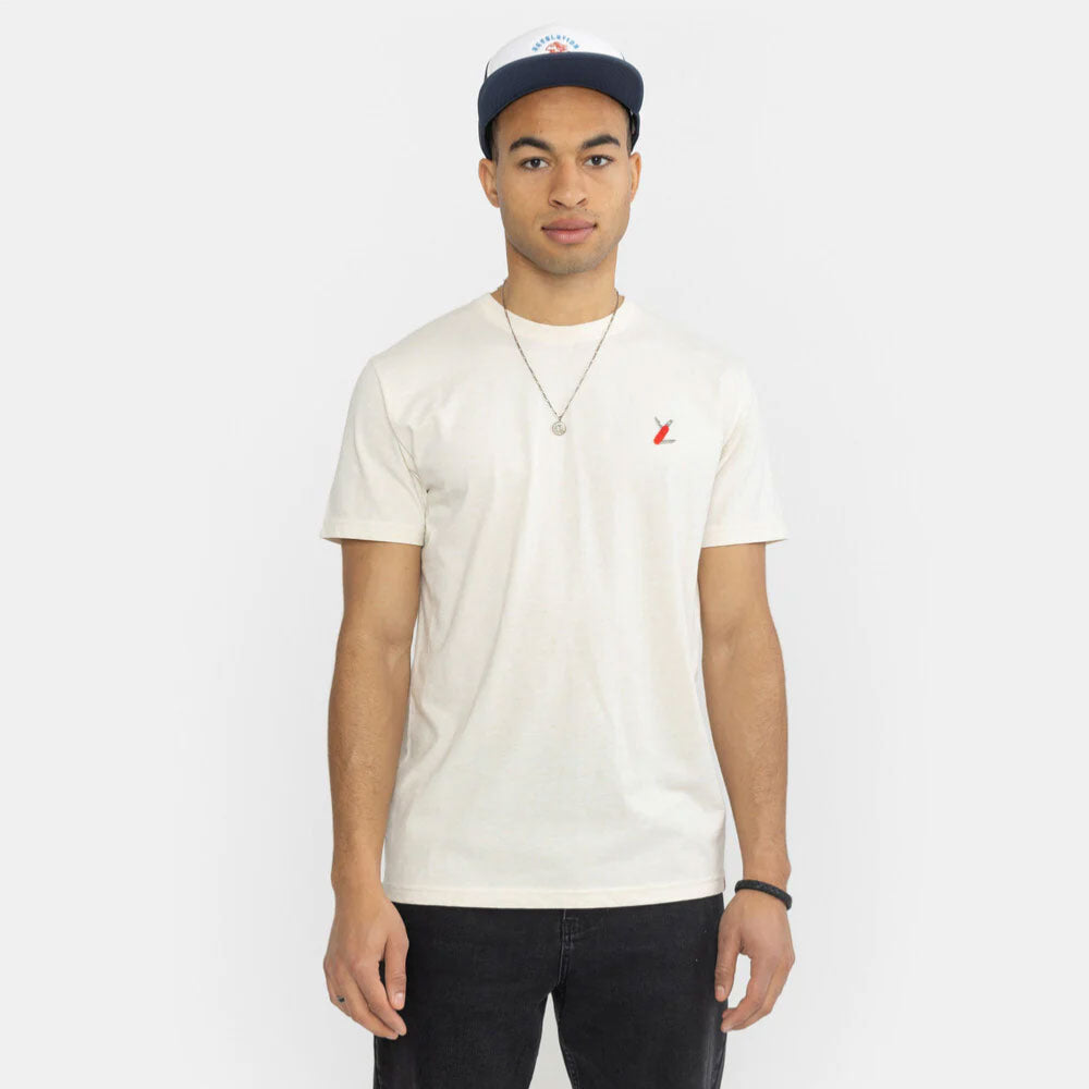 Revolution - Regular T -shirt Swiss Knife - Offwhite Melange