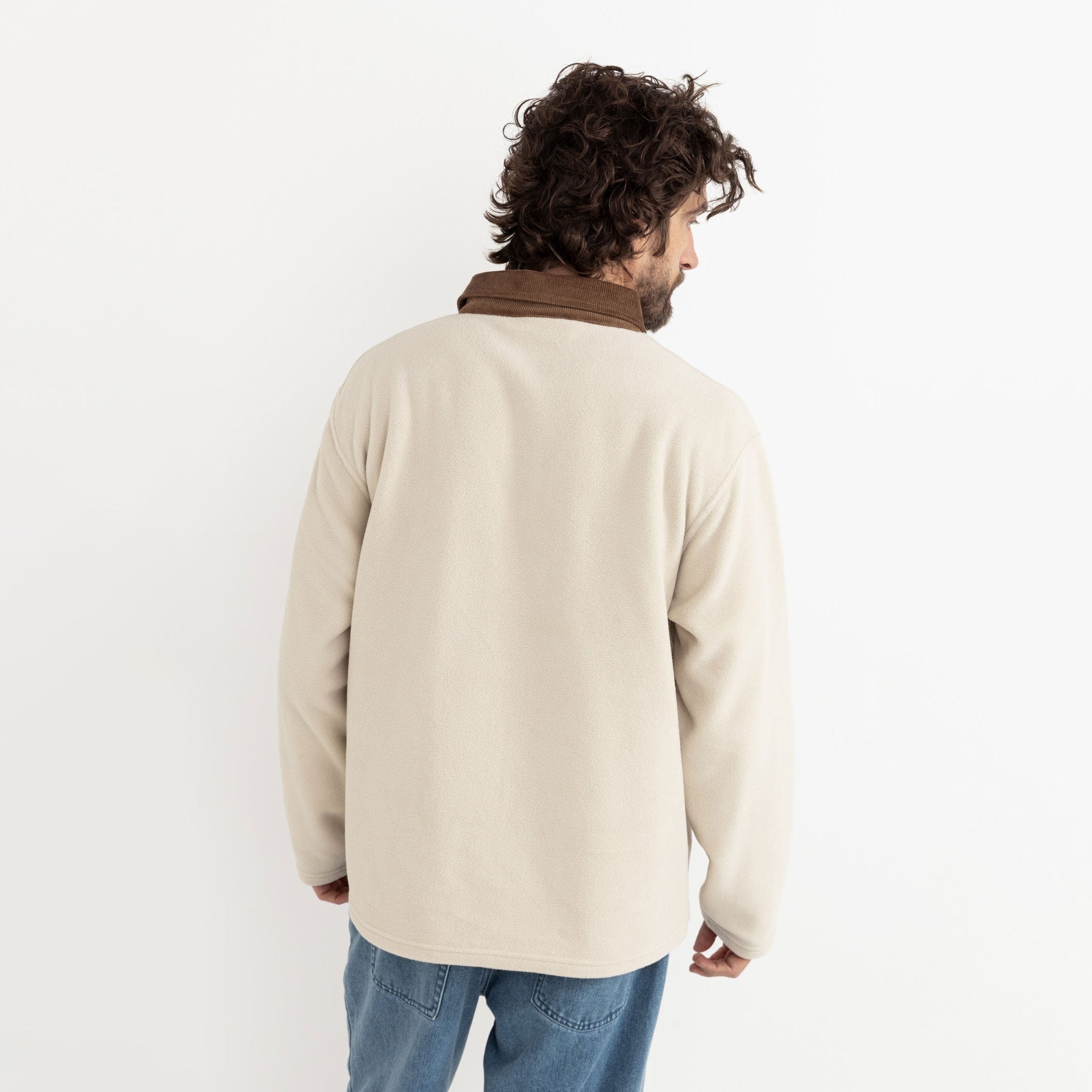 Rhythm - Awake Polar Fleece Polo - Natural