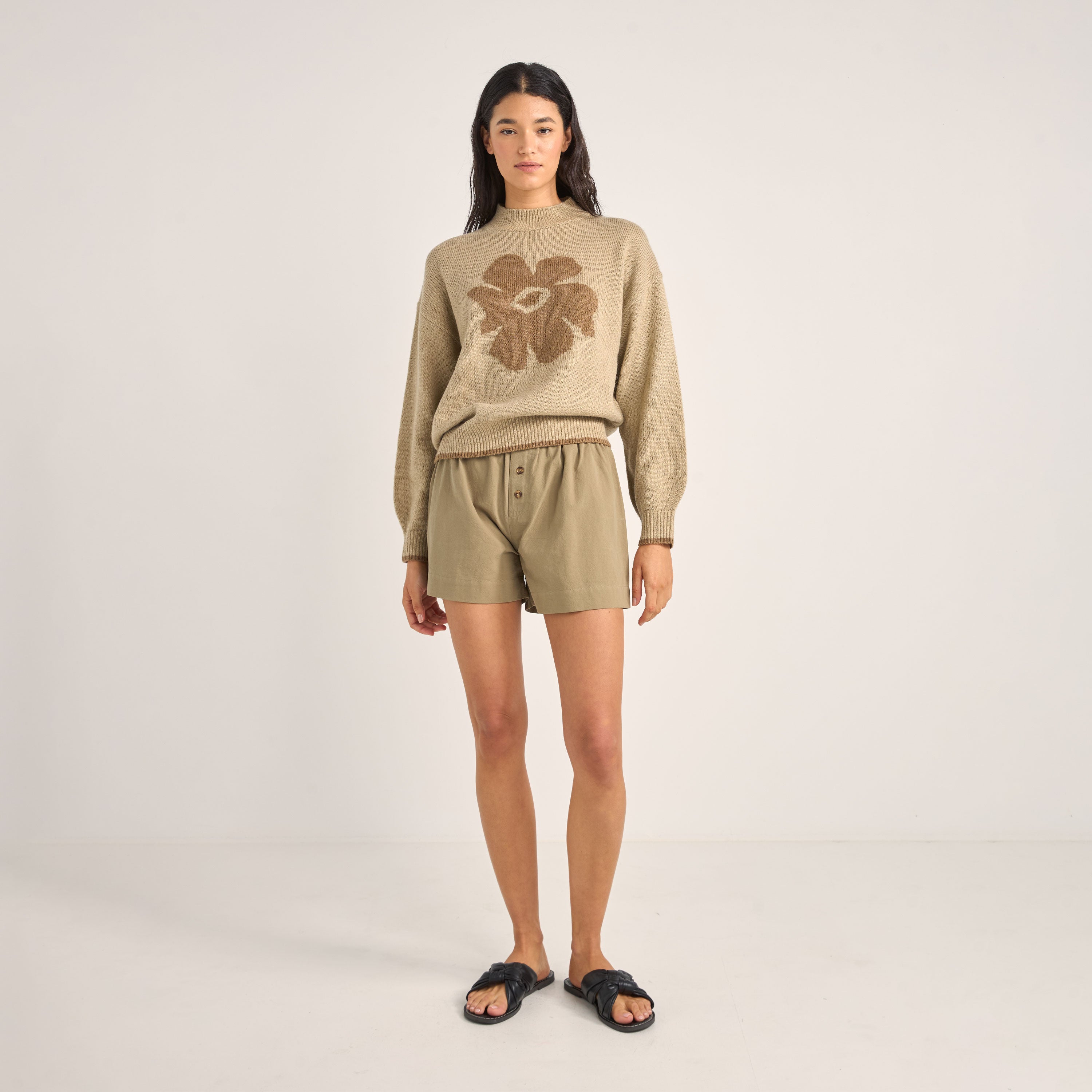 Rhythm - Juliet Floral Jumper - Beige