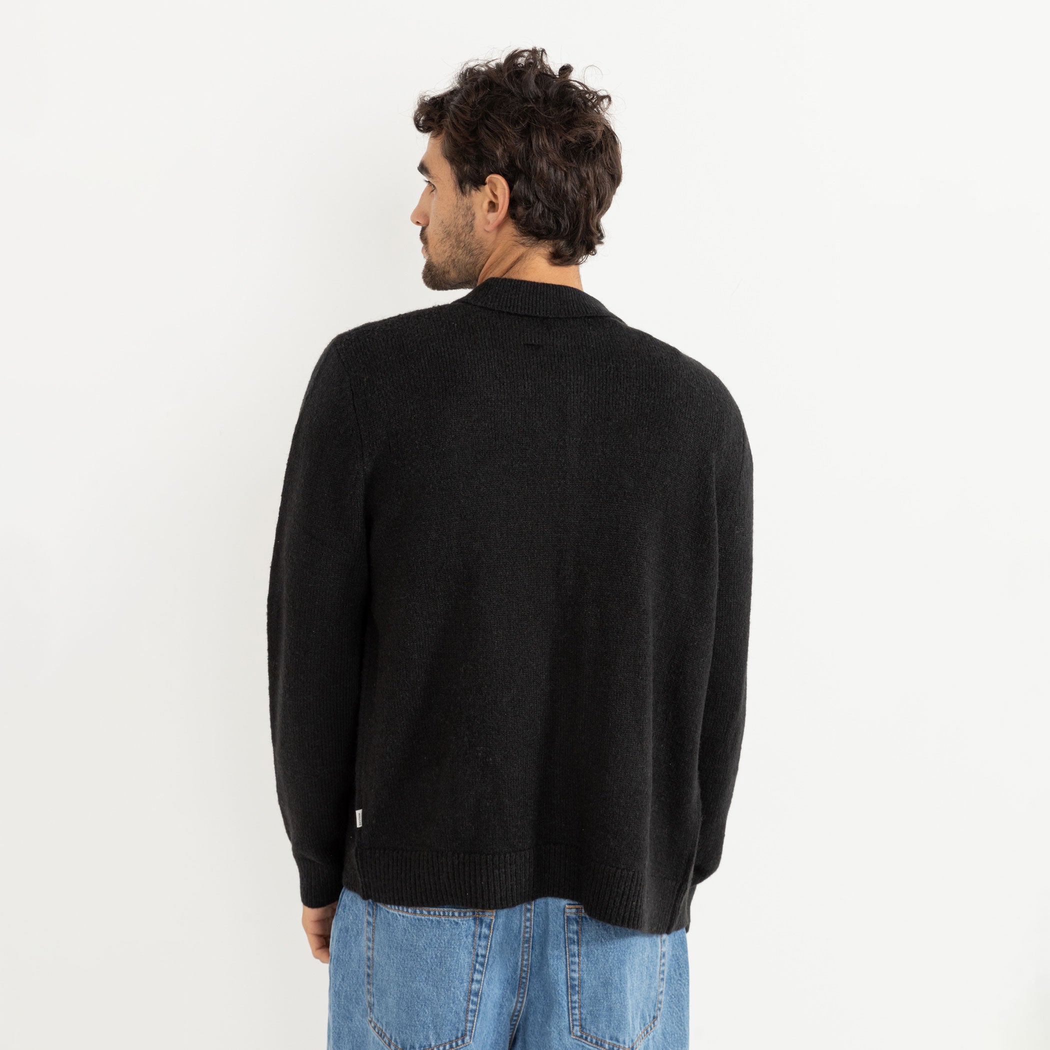Rhythm - Mohair Button Up Knit - Black