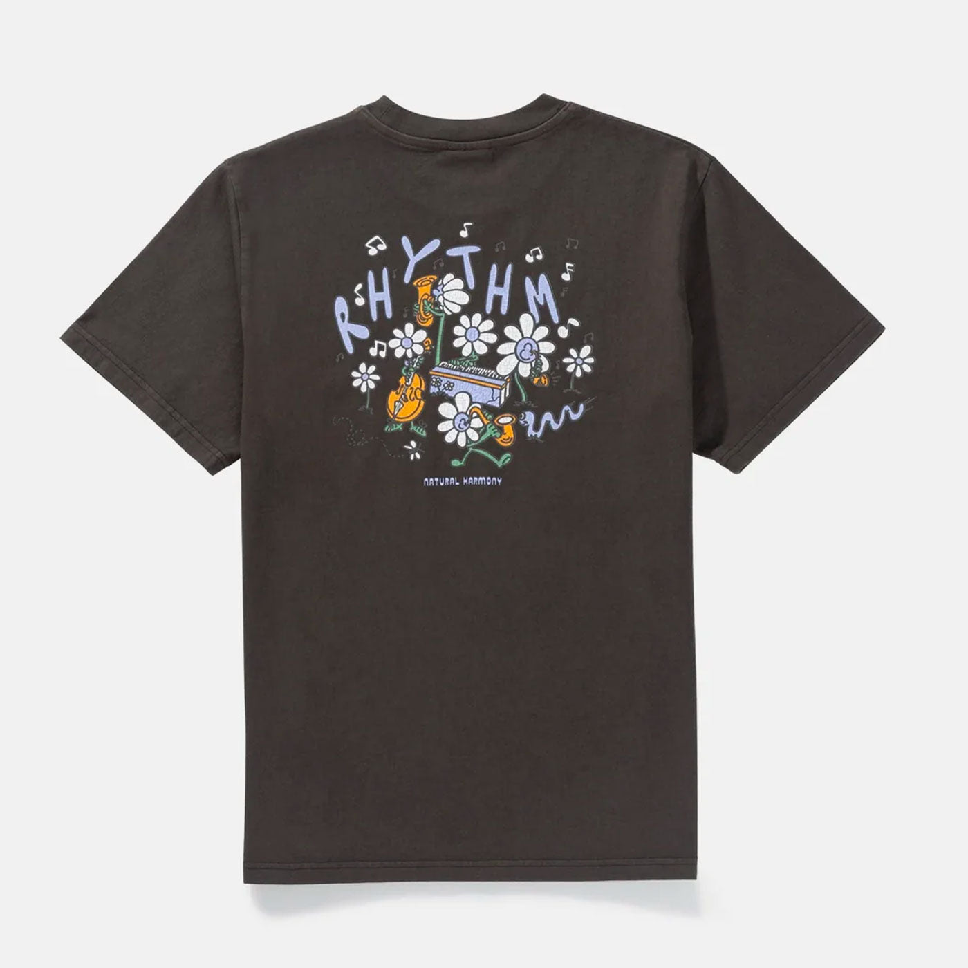 Rhythm - NATURAL HARMONY VINTAGE SS TSHIRT - Vintage Black