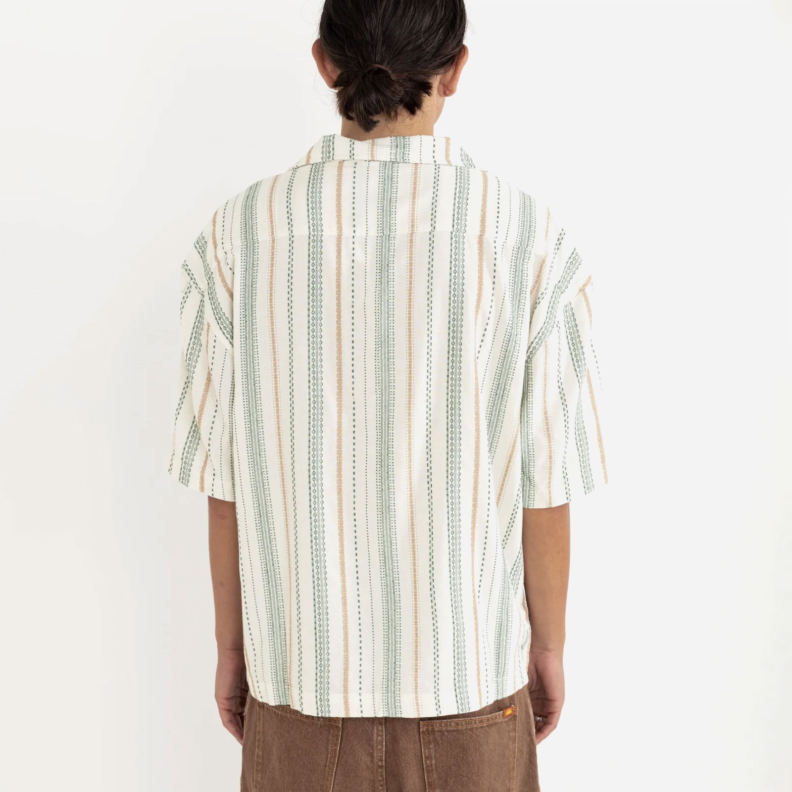 Rhythm - Relaxed Stripe SS shirt - Olive