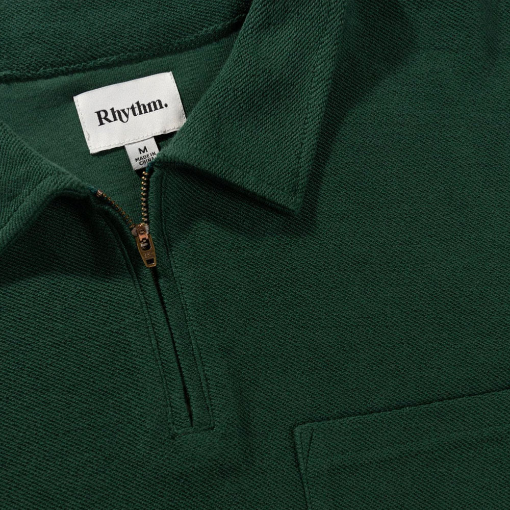 Rhythm - Reverse Terry Quarter Zip - Pine