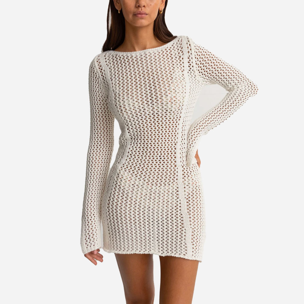 RHYTHM - SEASHELL CROTCHET DESS - Cream