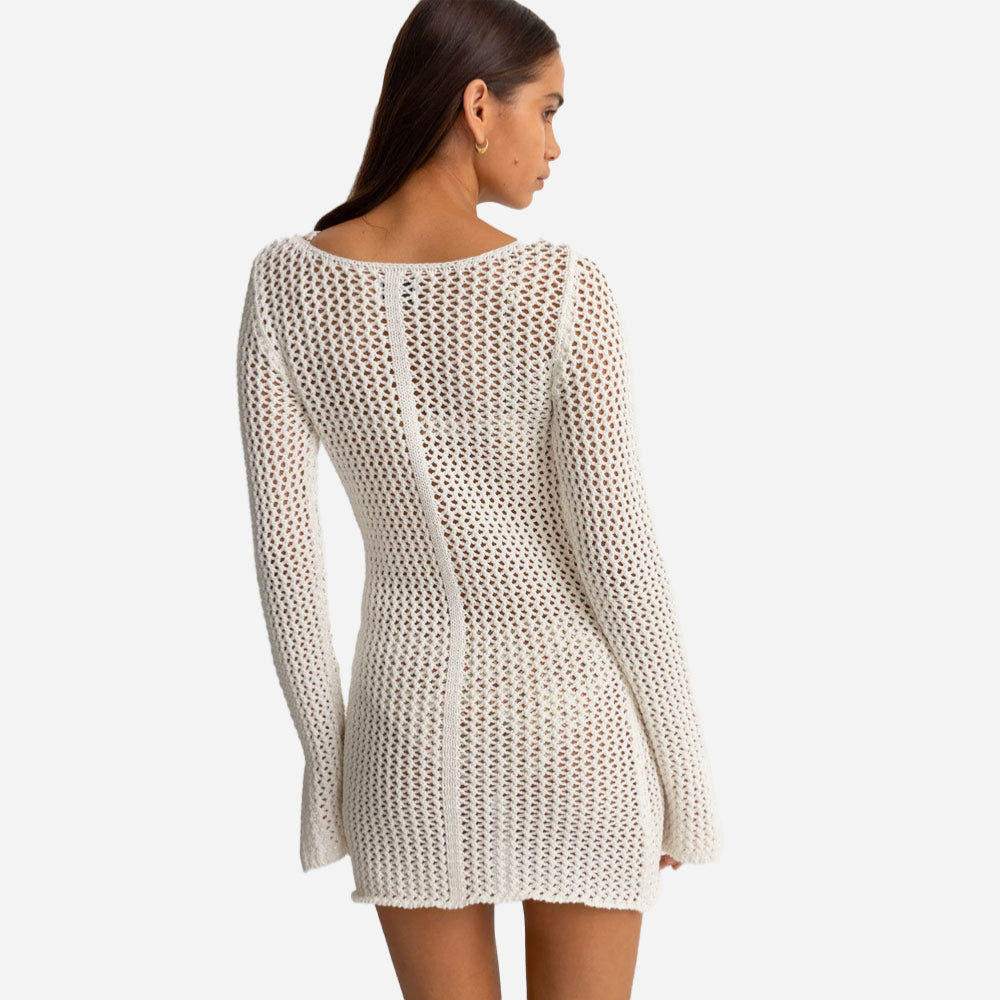 RHYTHM - SEASHELL CROTCHET DESS - Cream