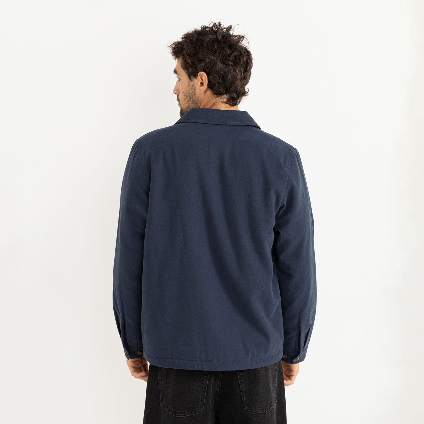Rhythm - Sherpa Lined Work Shirt - Navy