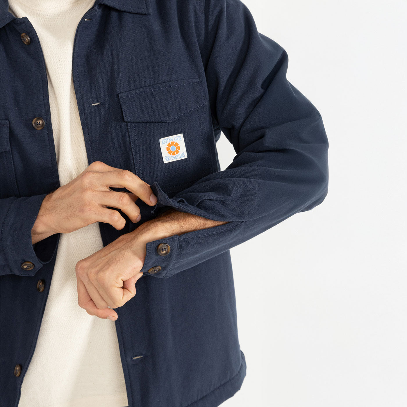 Rhythm - Sherpa Lined Work Shirt - Navy
