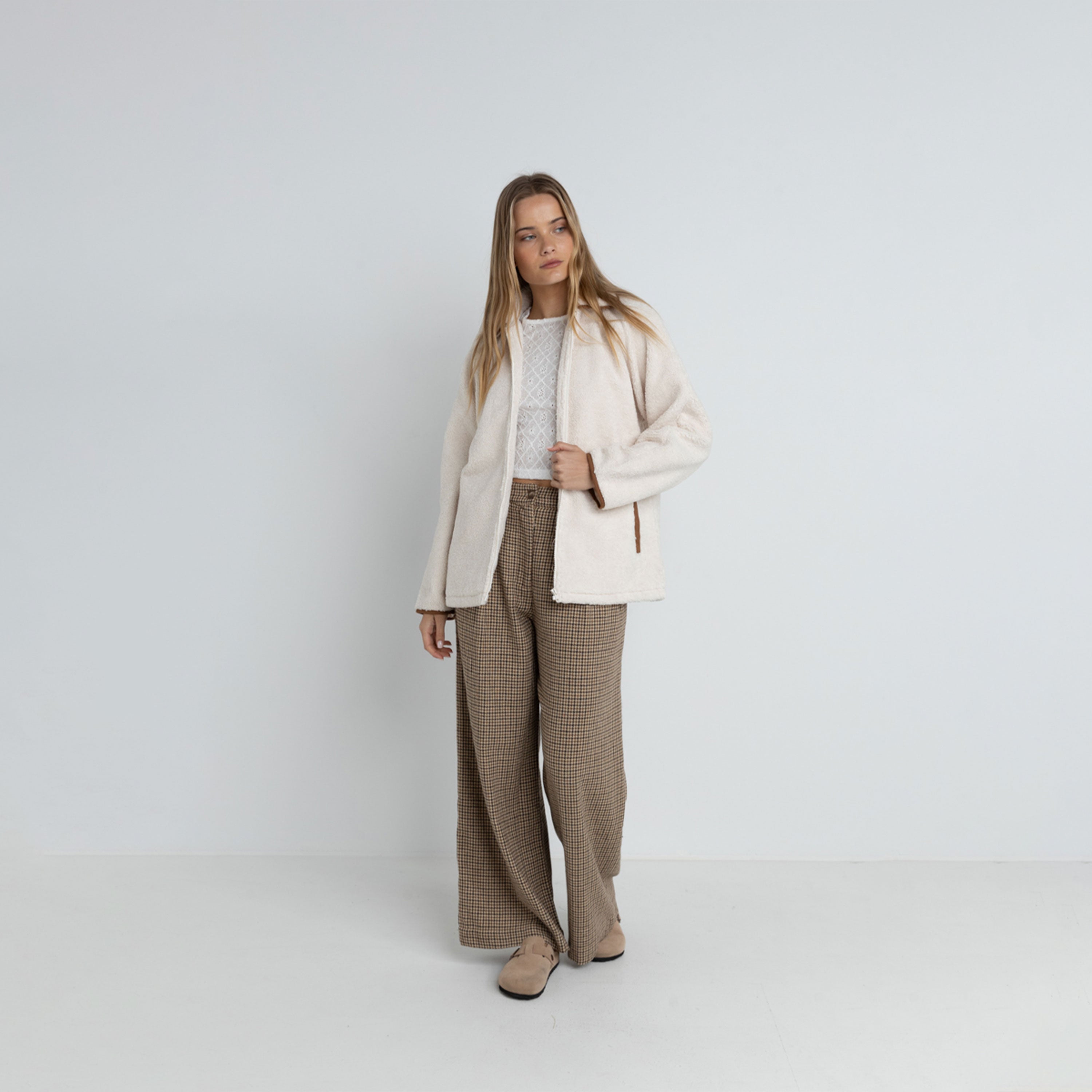 Rhythm - Snowy Sherpa Jacket - Vintage White