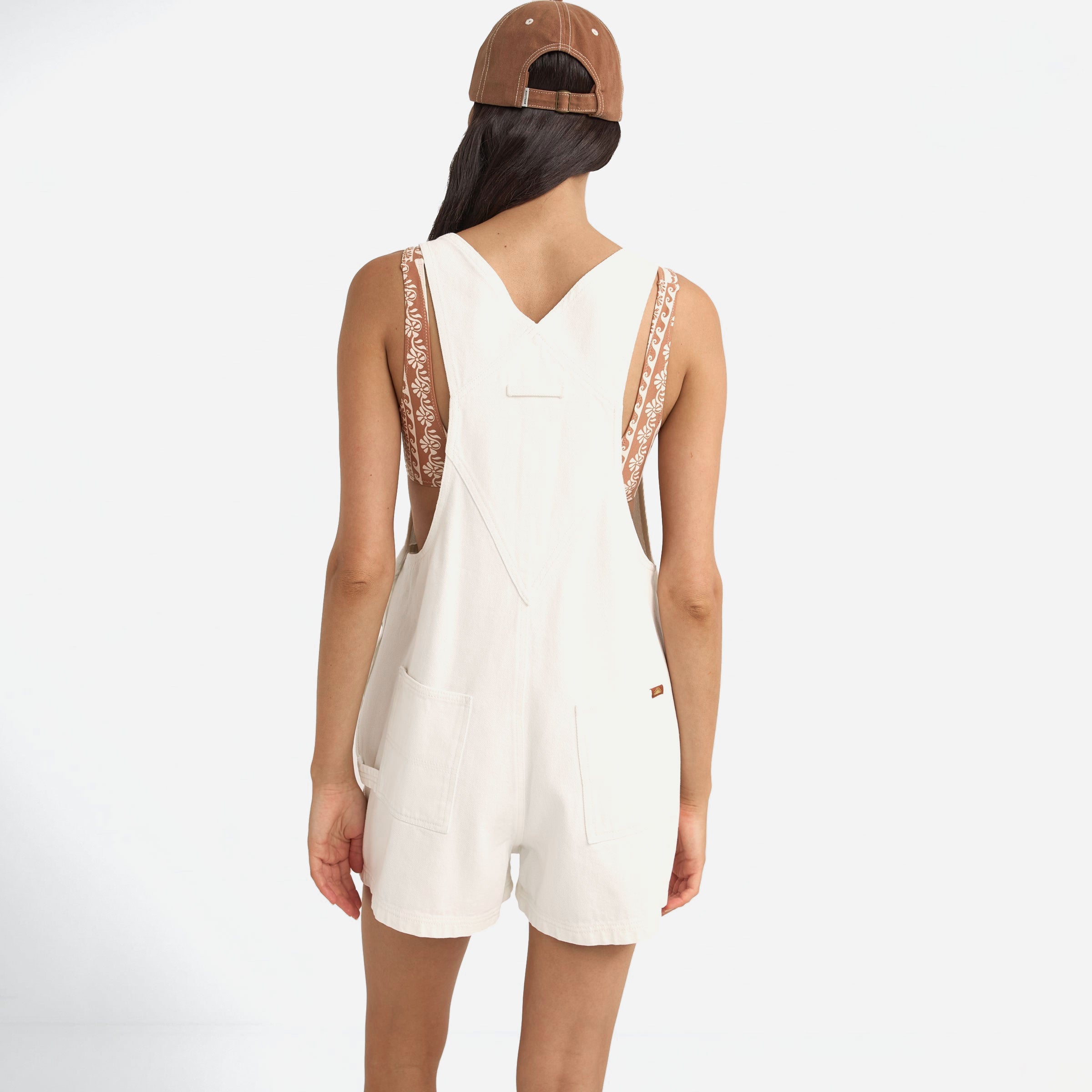 Rhythm - Tides Short Overalls - White