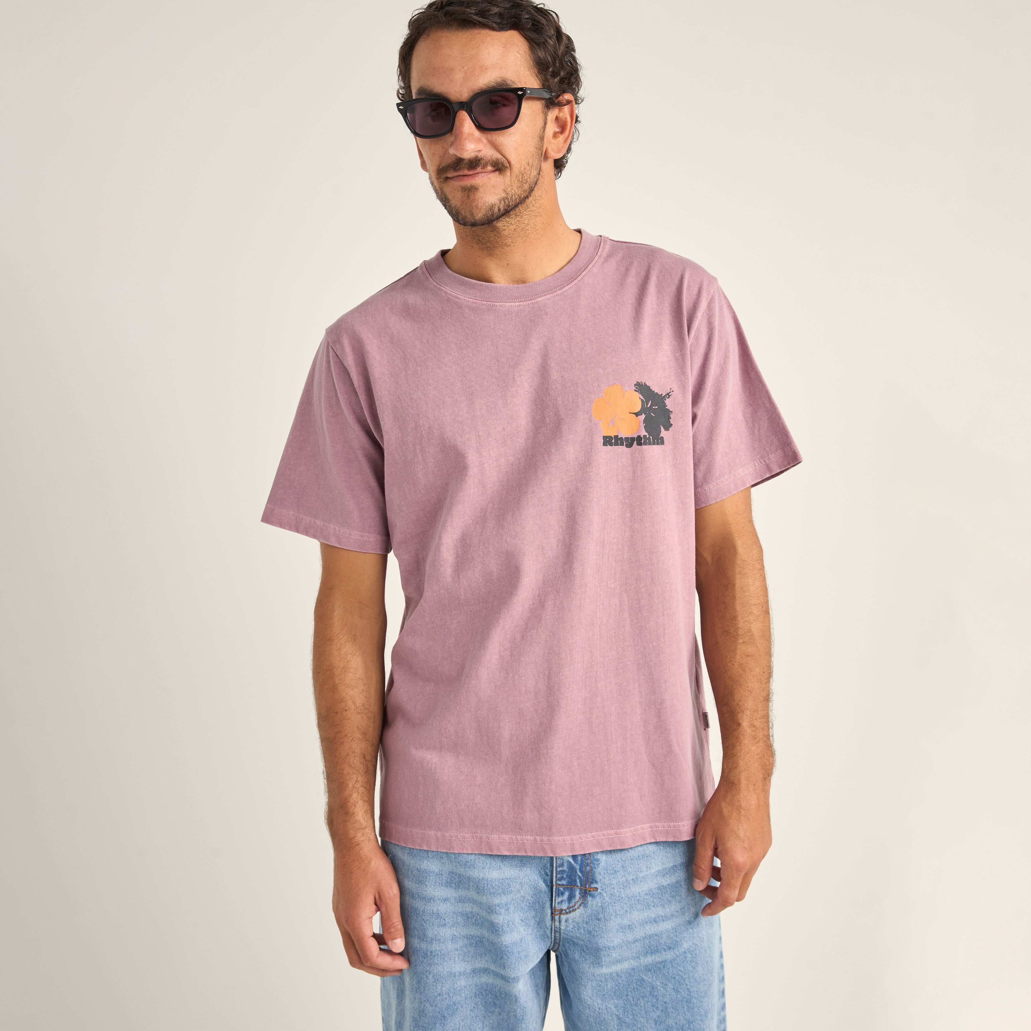 Rhythm - Tropic Radio Vintage SS T-Shirt - Grape