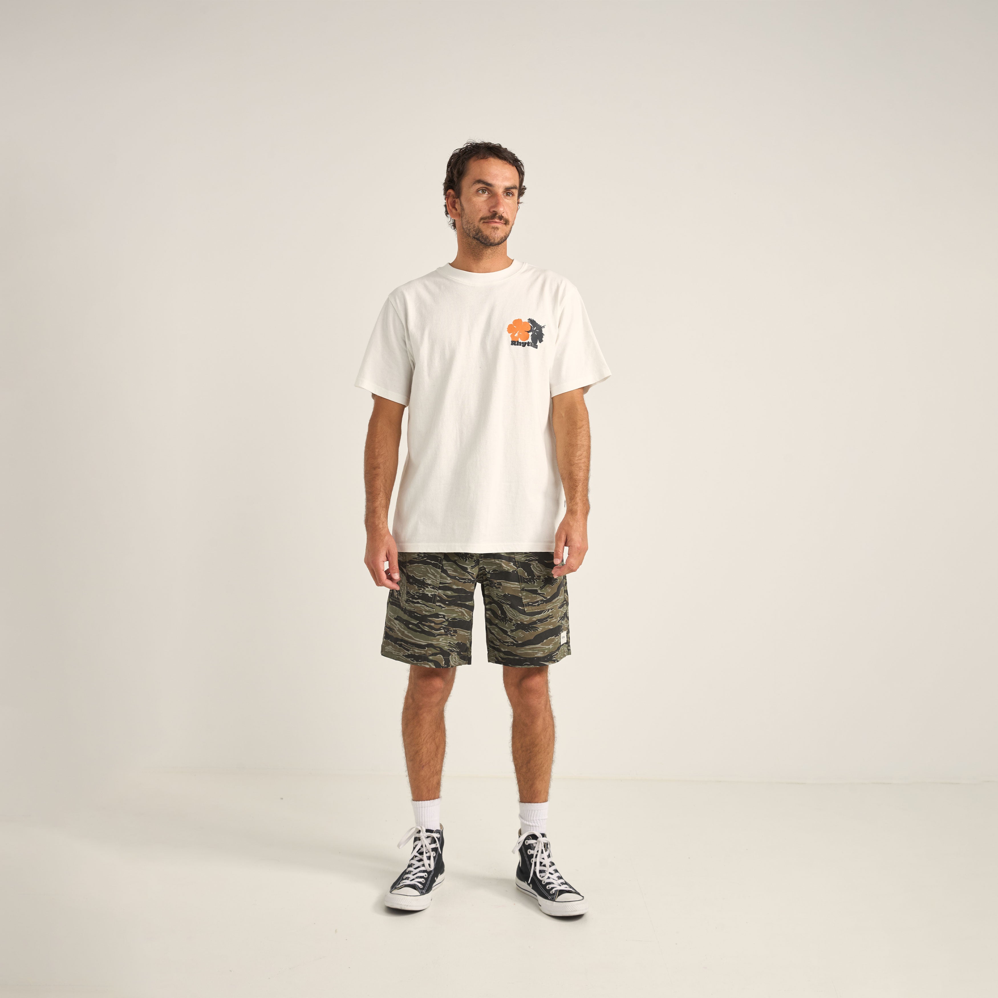 Rhythm - Tropic Radio Vintage SS T-Shirt - White