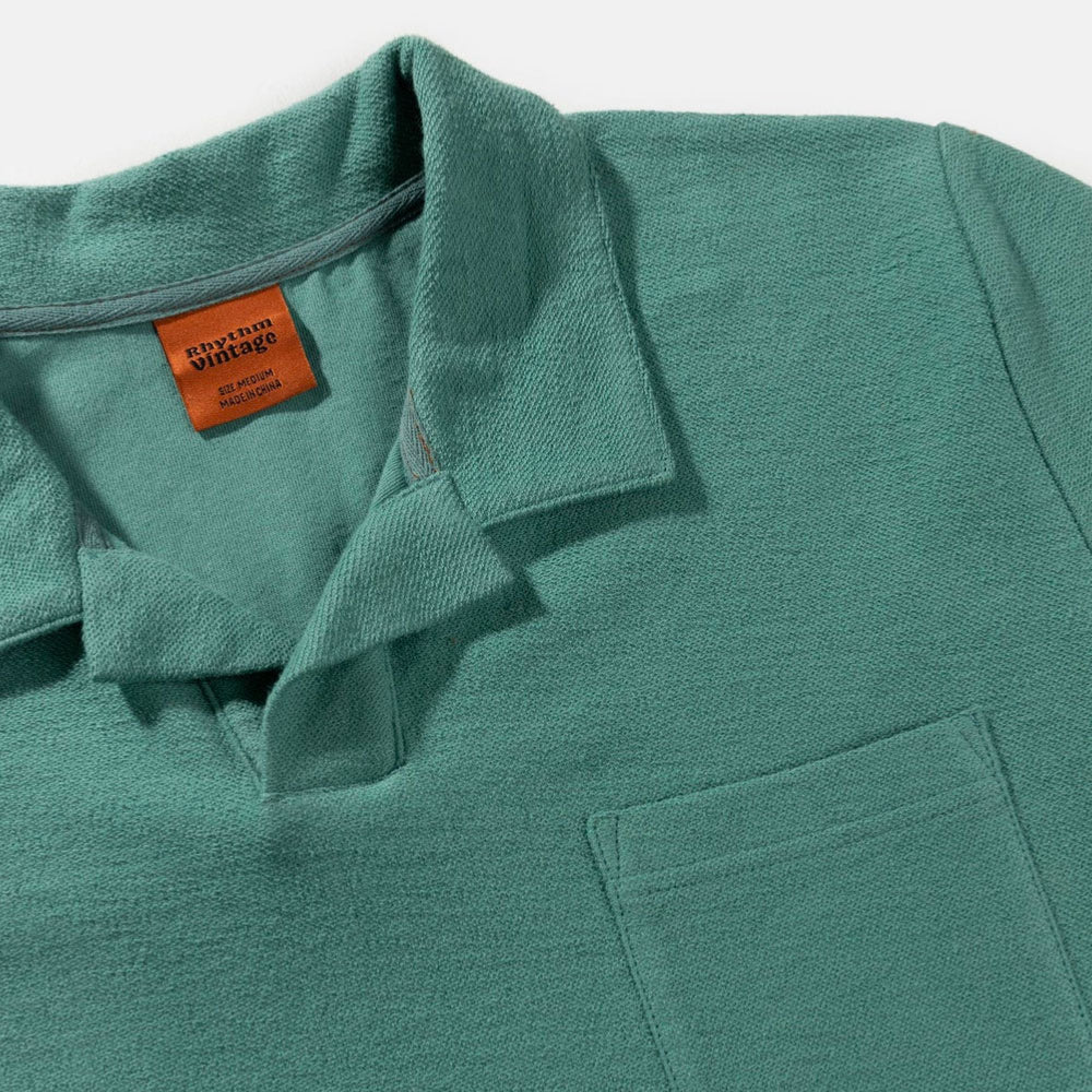 RHYTHM - VINTAGE TERRY POLO - Teal
