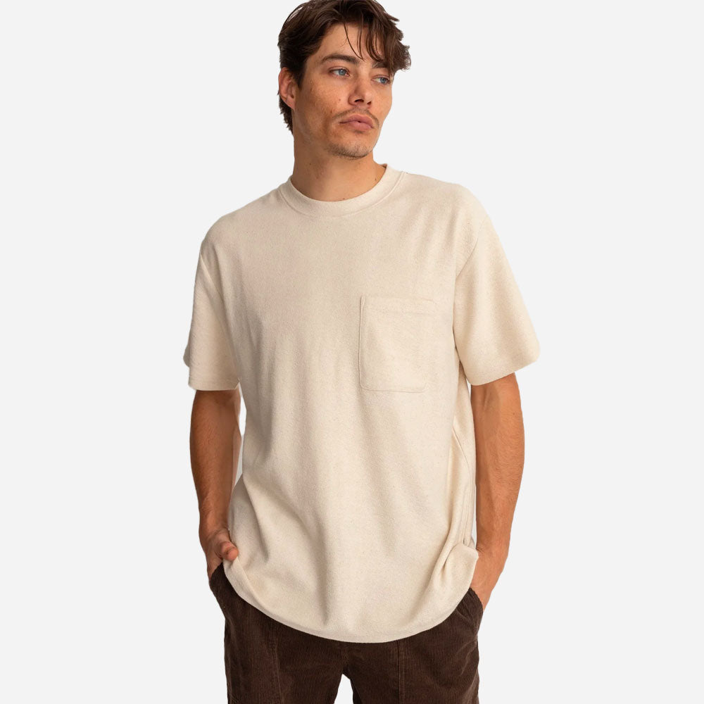 Rhythm - Vintage Terry SS T-Shirt - Natural