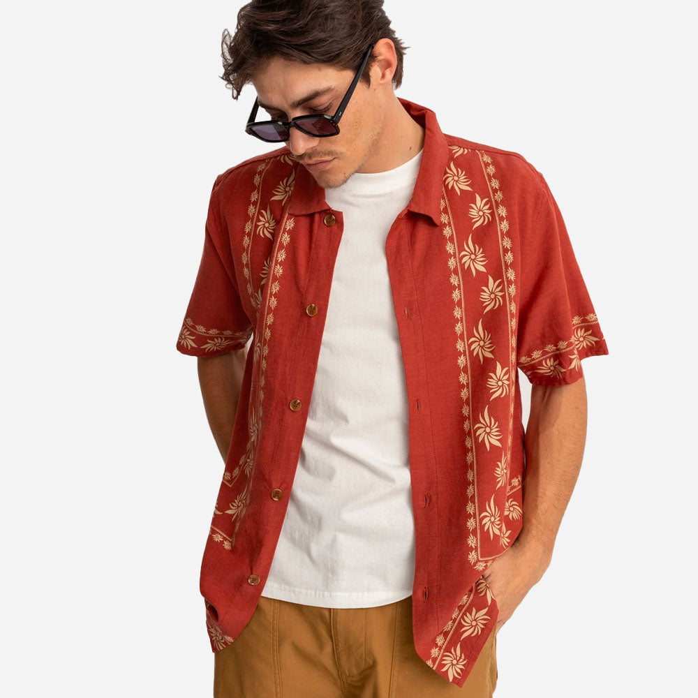 RHYTHM - SUN SS SHIRT - Rust