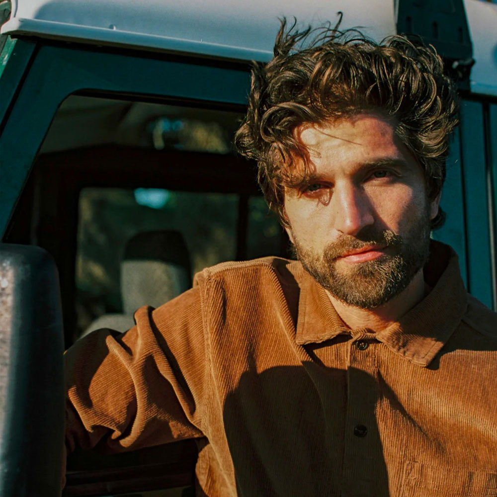 RHYTHM - CORDUROY LS SHIRT - Brown