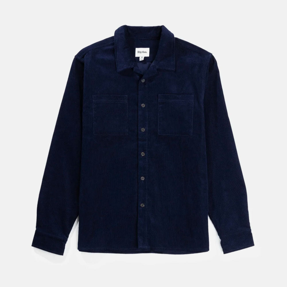 RHYTHM - CORDUROY LS SHIRT - Navy