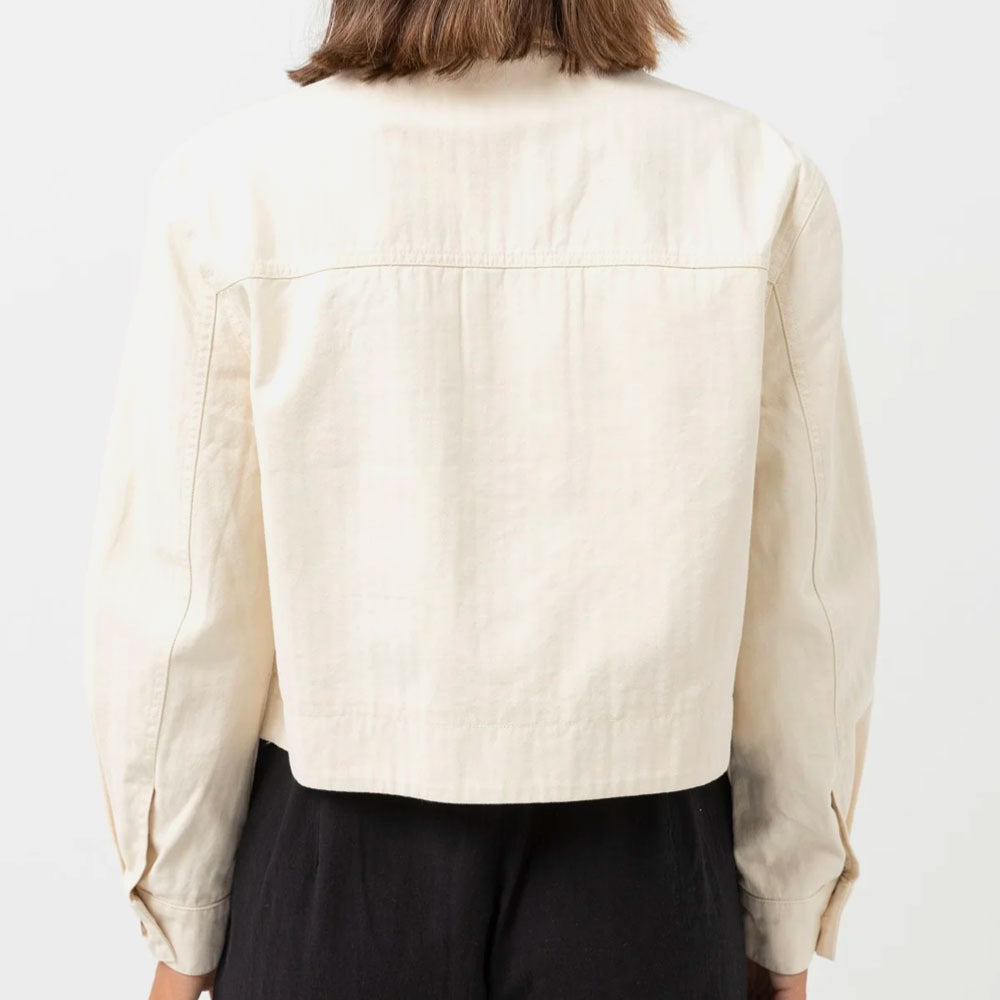 RHYTHM - DYLAN CROPPED SHACKET - Cream