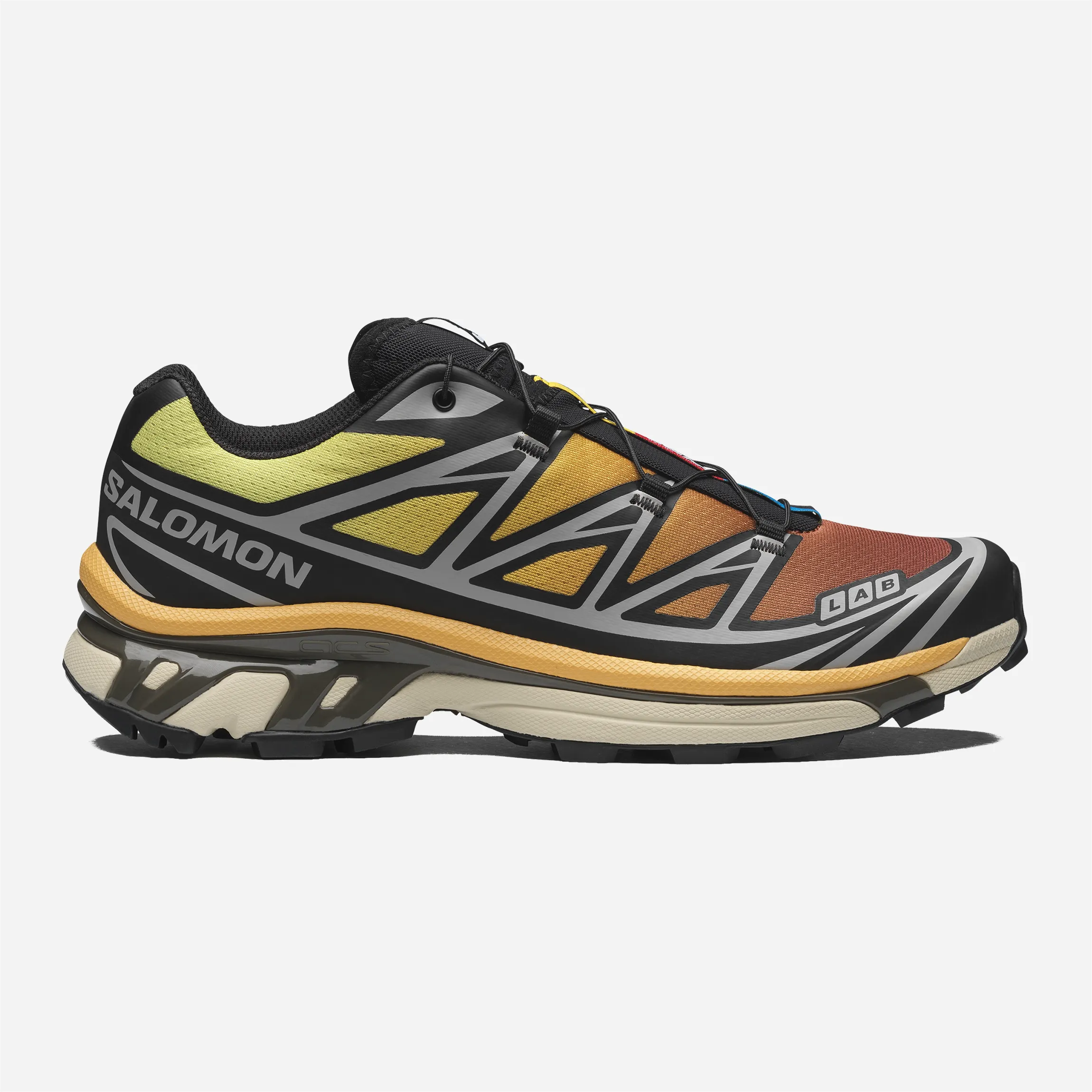Chaussures Salomon XT-6 - Black / Grape Leaf / Beach Ball